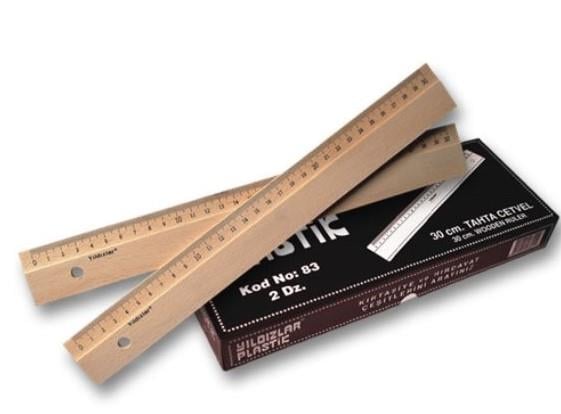 Yıldızlar Tahta Cetvel 30 cm