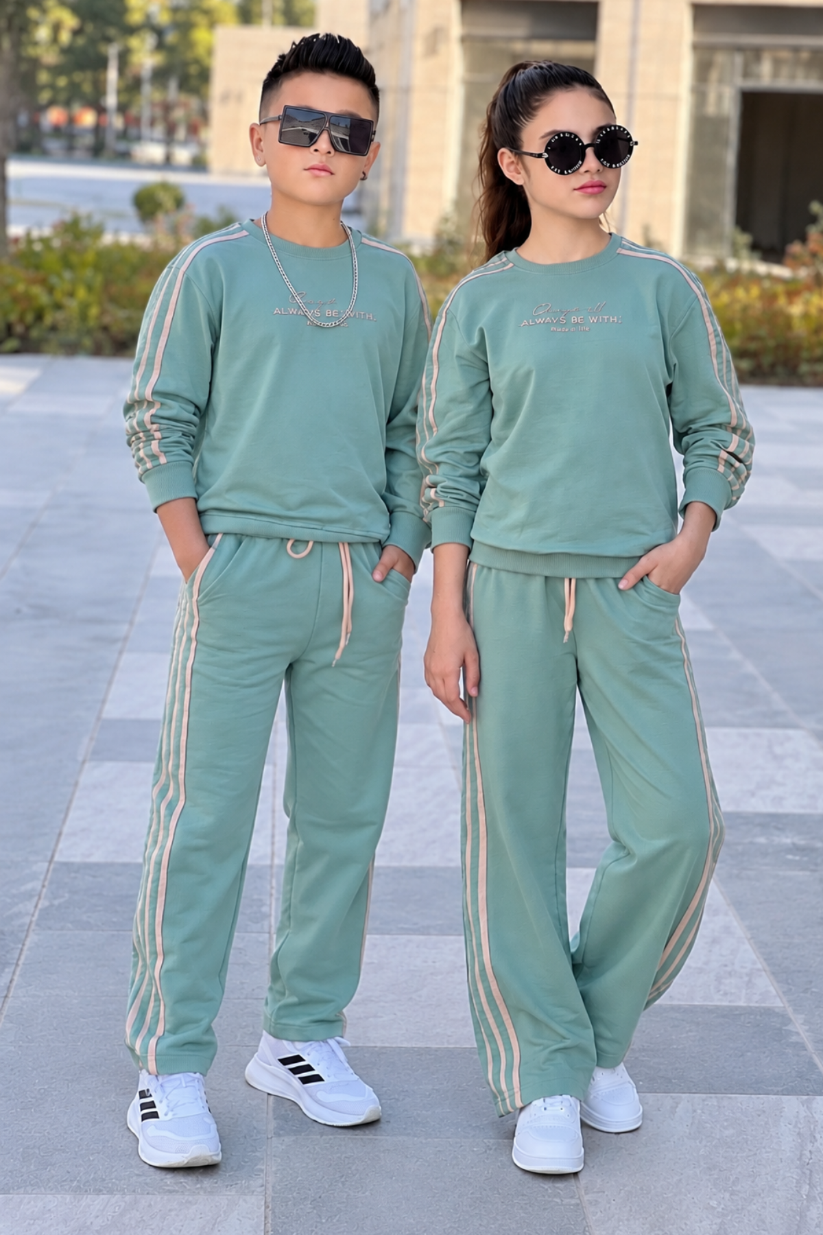 Always Şeritli Takım- Mint 8-16 yaş aralığı