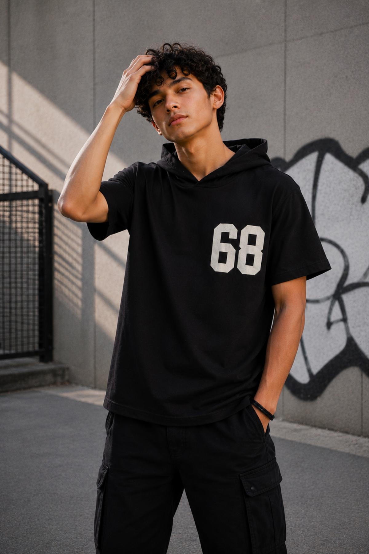 Bebetti Kapişonlu T-shirt - Siyah (10-14 yaş aralığı)