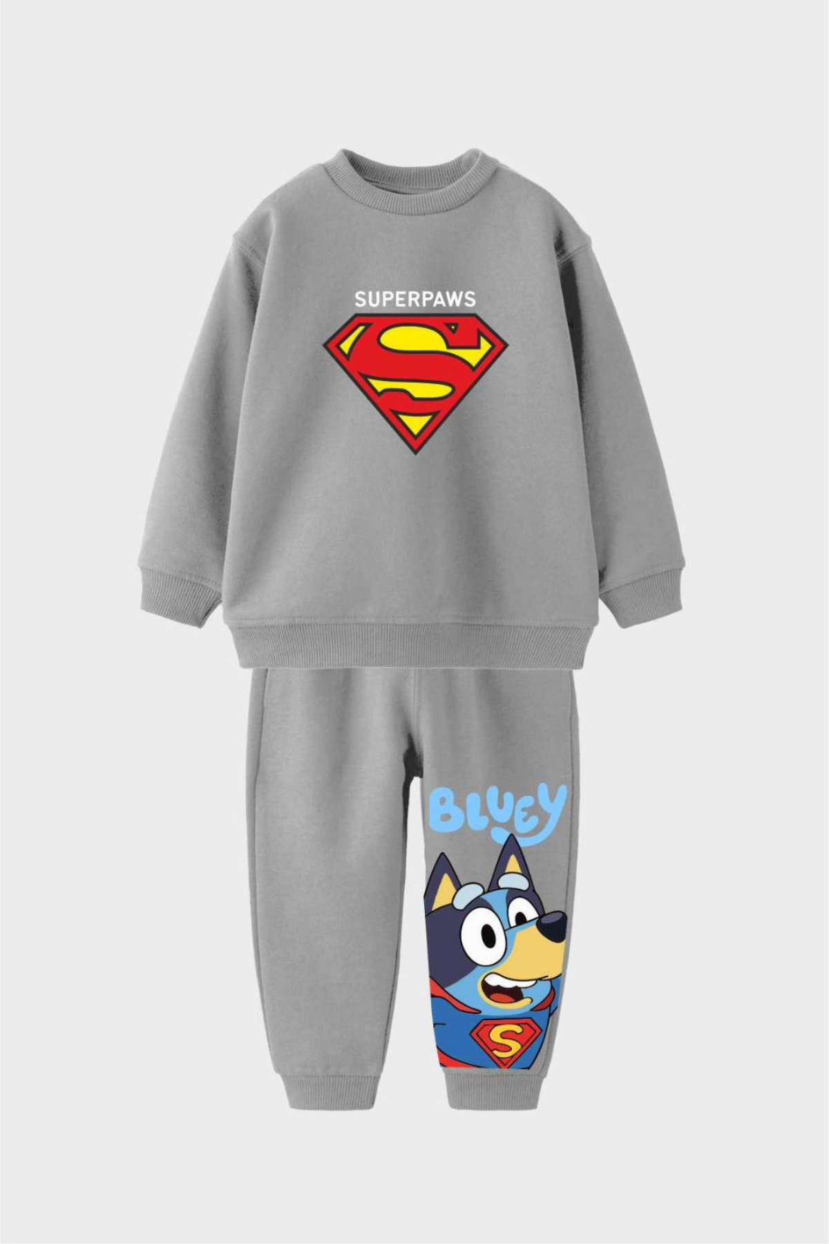 Bluey Super Paw Takım-Gri (2-8 yaş aralığı)