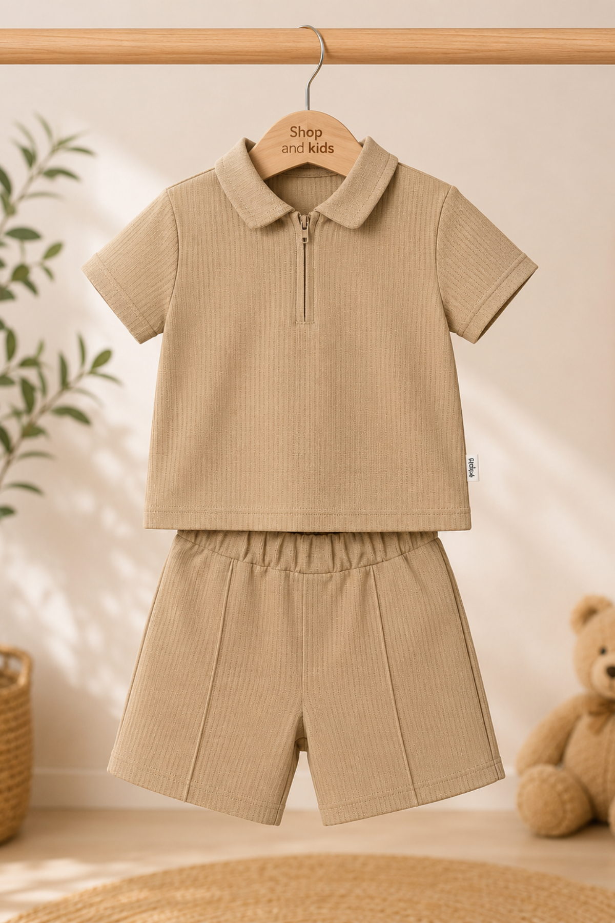 Casual 2 li Takım  - Haki (6-36ay)