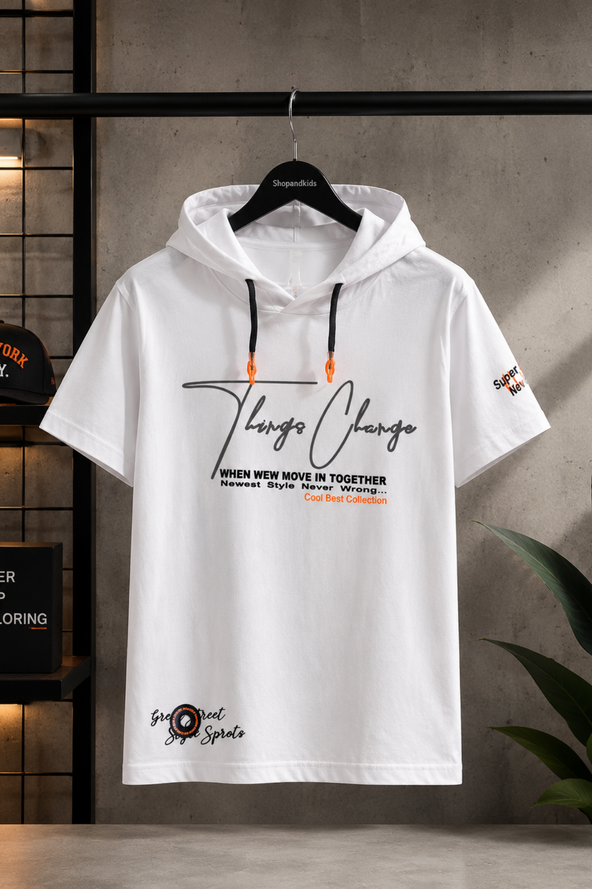 Cool Best Kapişonlu T-shirt - Beyaz (10-14 yaş aralığı)