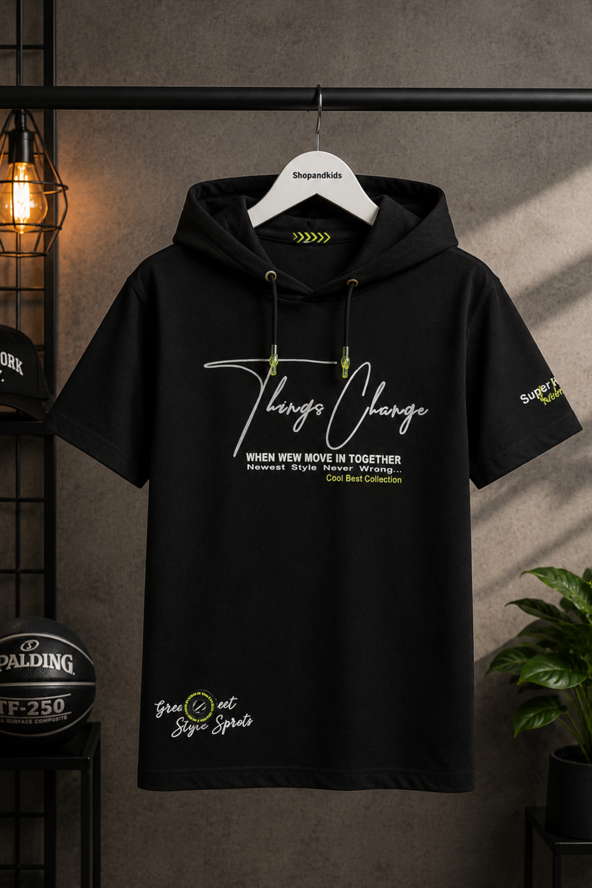 Cool Best Kapişonlu T-shirt - Siyah (10-14 yaş aralığı)