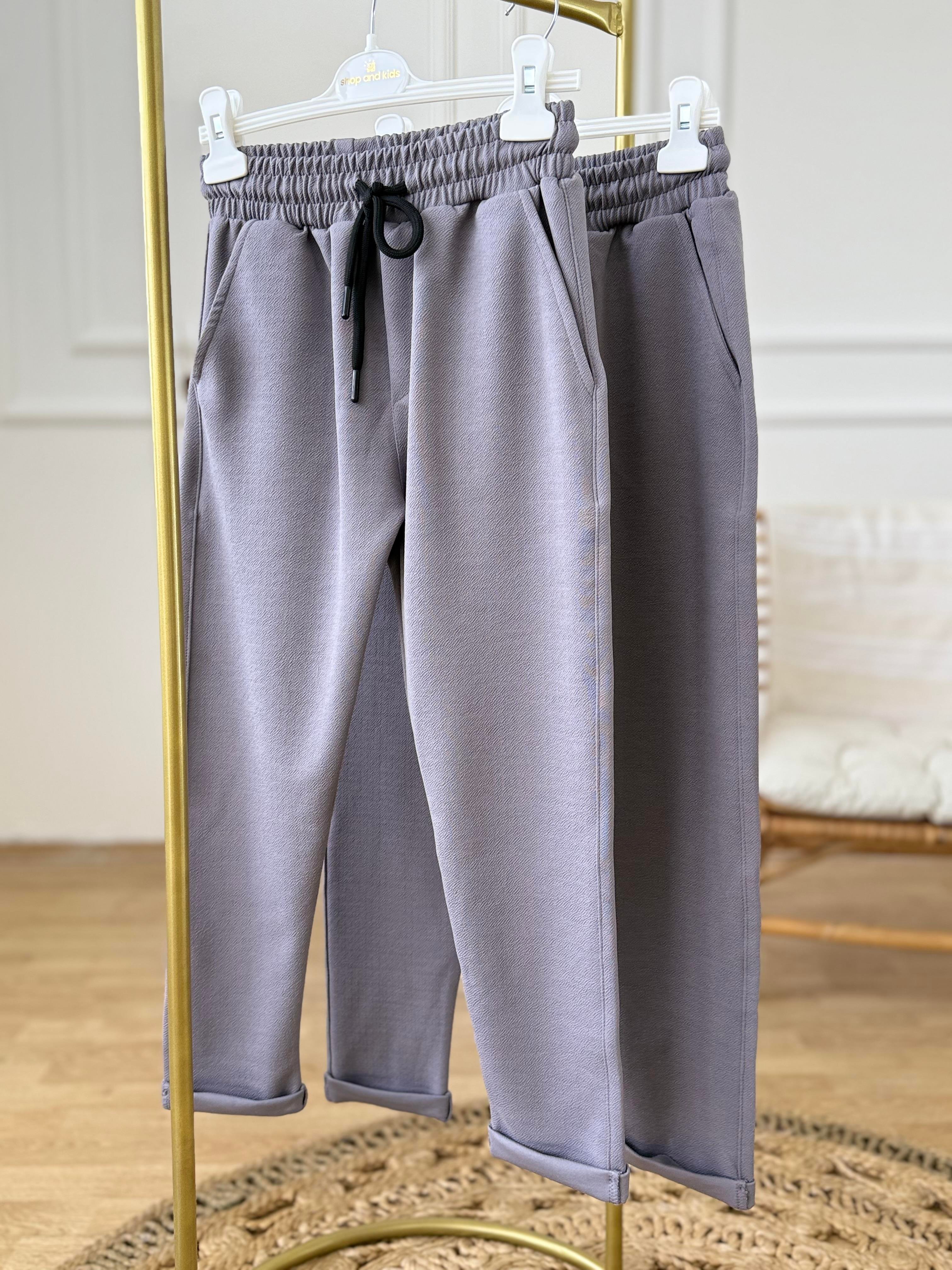 double Paça Antrasit Pantolon (6-16 yaş)
