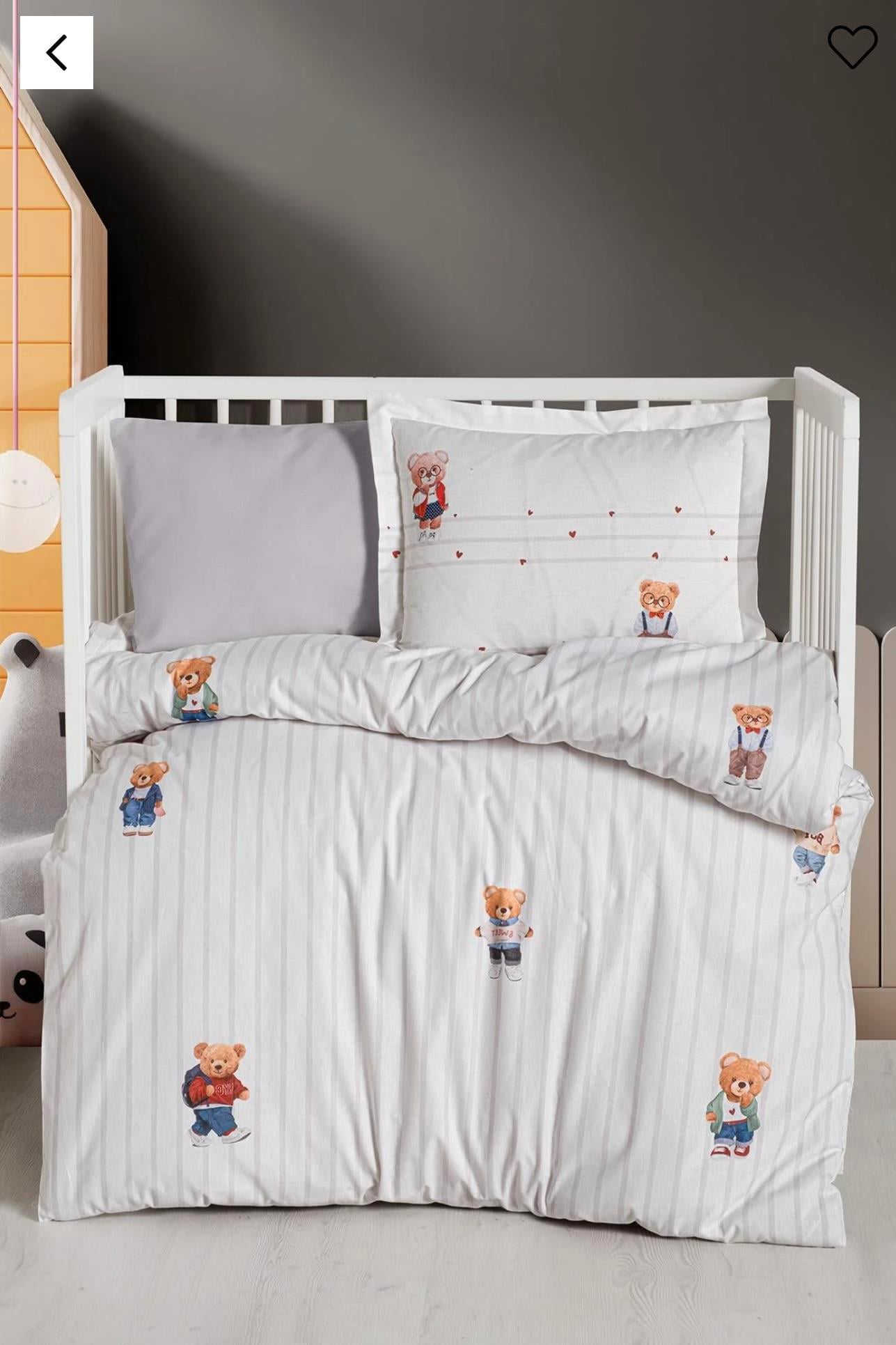 Kanz Tiny Bear Renforce Bebek Nevresim Takımı 