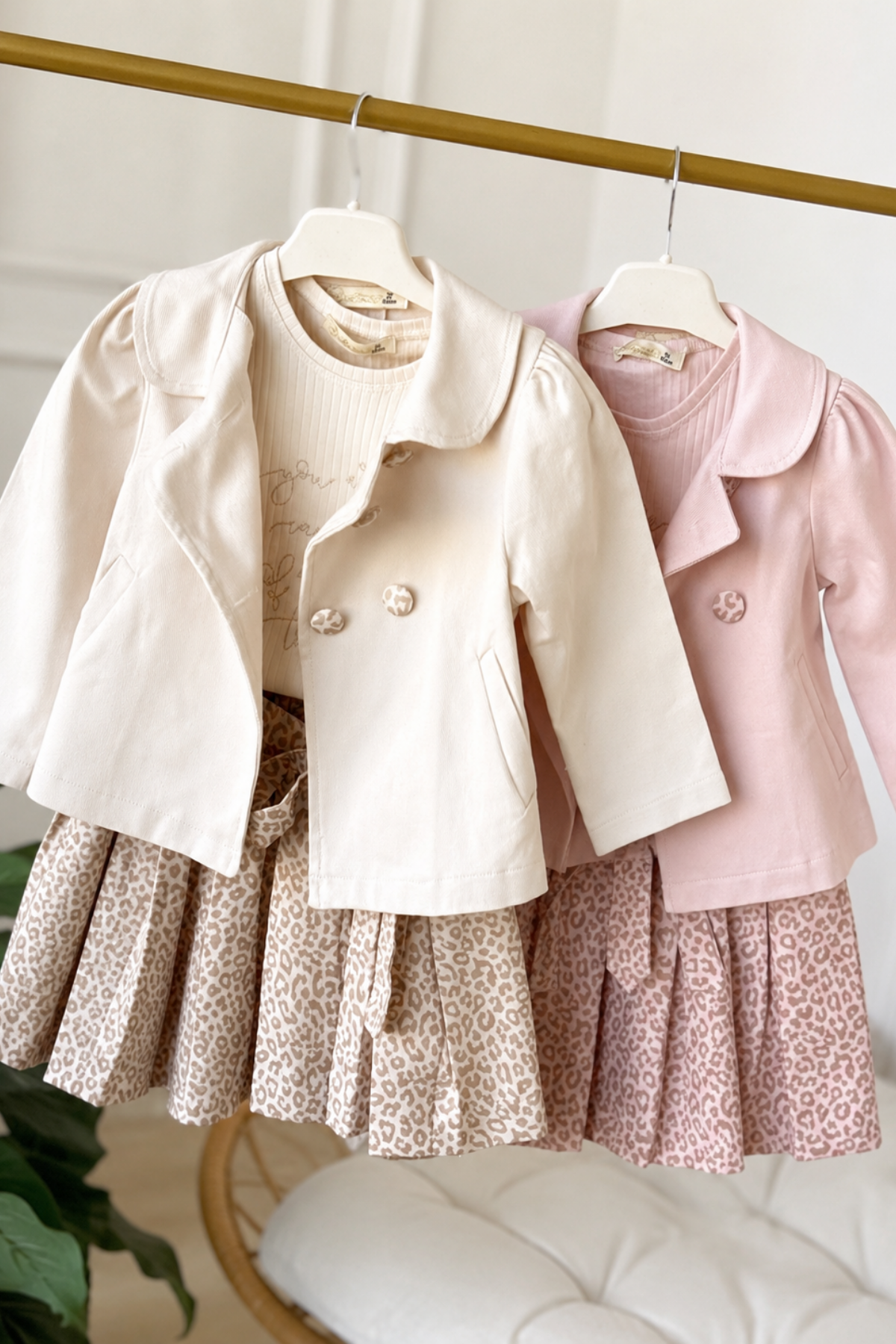 Little Rose Trençkot 3 Parça Takım -Krem(2-5yaş)