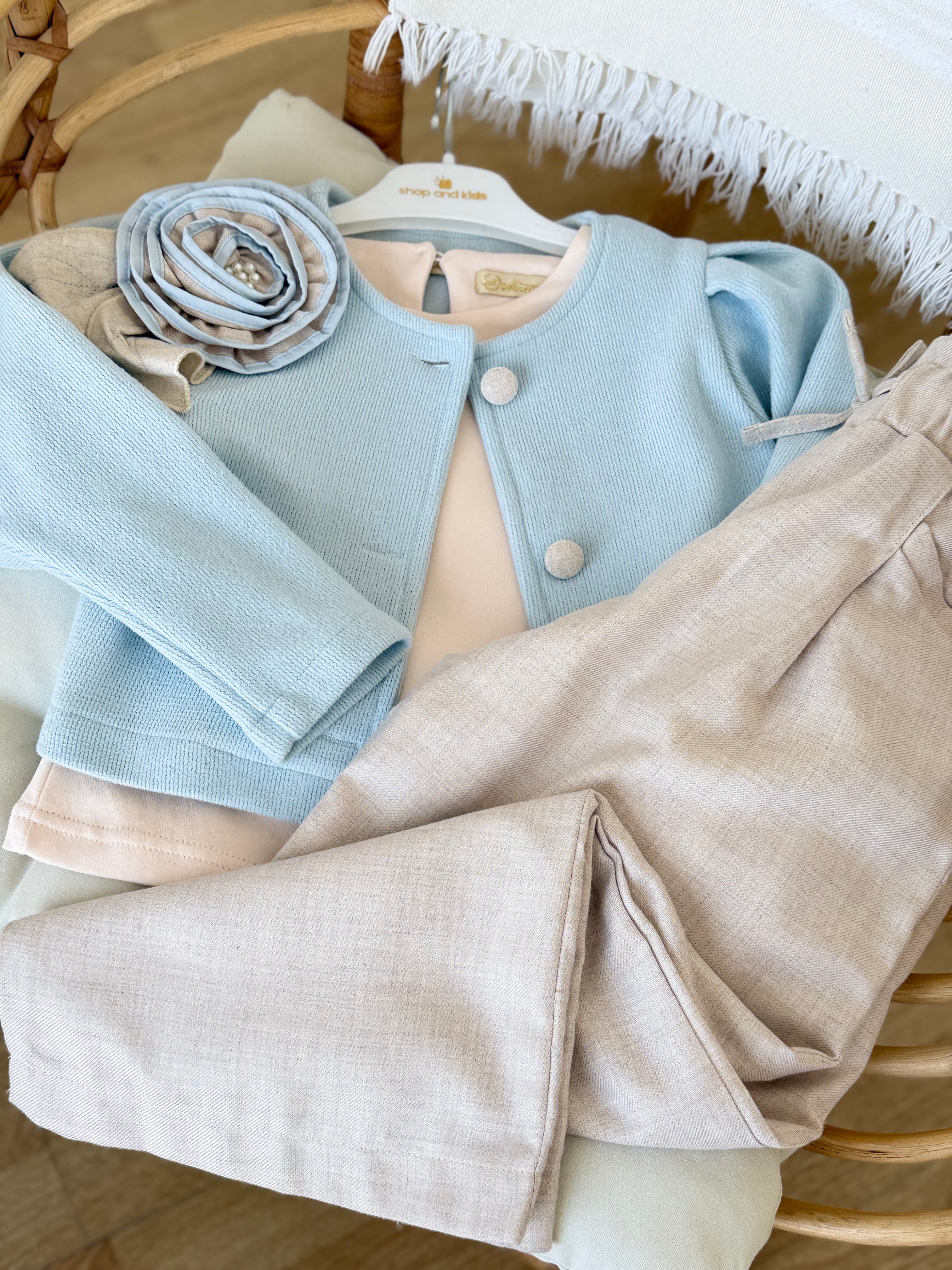 Manolya 3'Lü Takım -Mavi(5-8yaş)