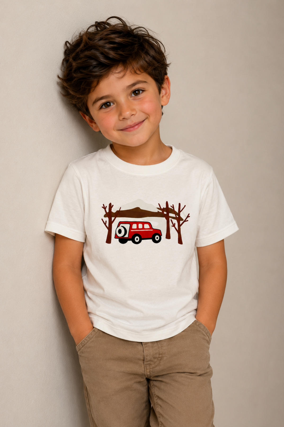 Safari T-shirt - Ekru (5-8yaş aralığı)