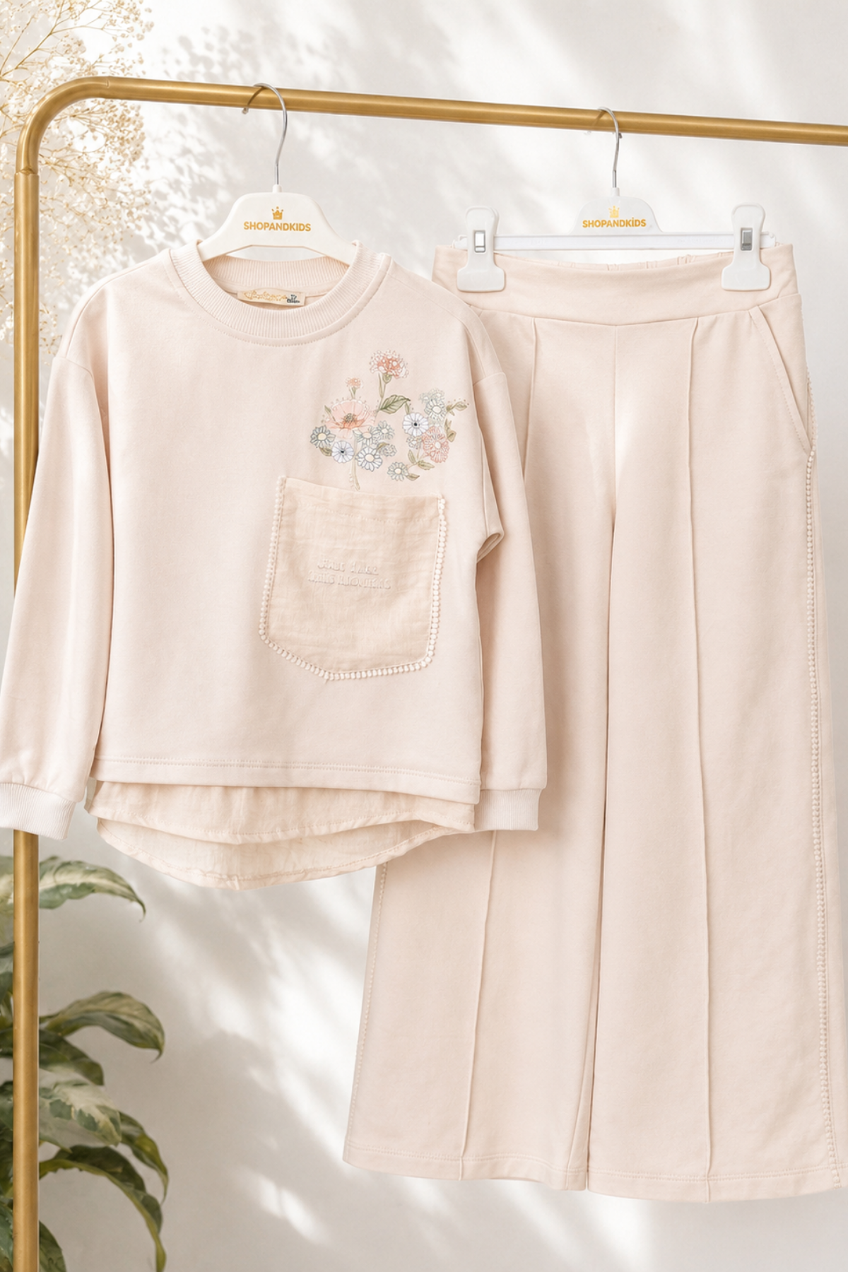 Vera Flowers Takım -Krem(7-10yaş)