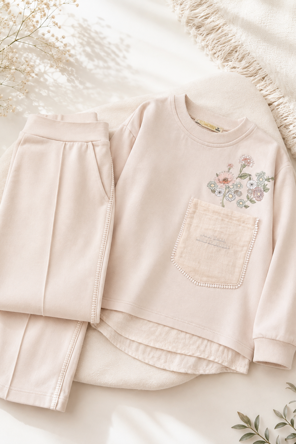 Vera Flowers Takım -Krem(7-10yaş)