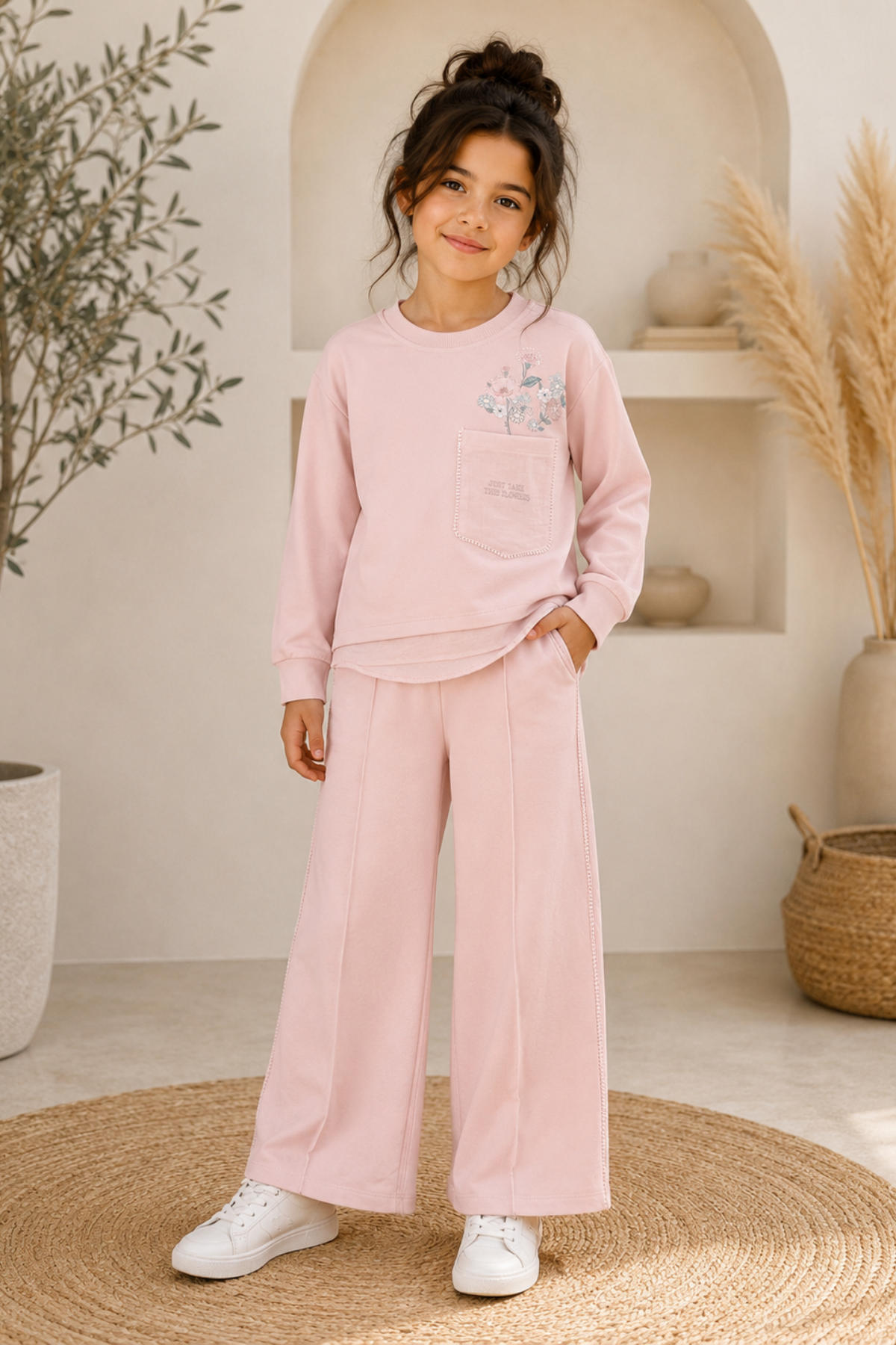 Vera Flowers Takım -Pembe(7-10yaş)