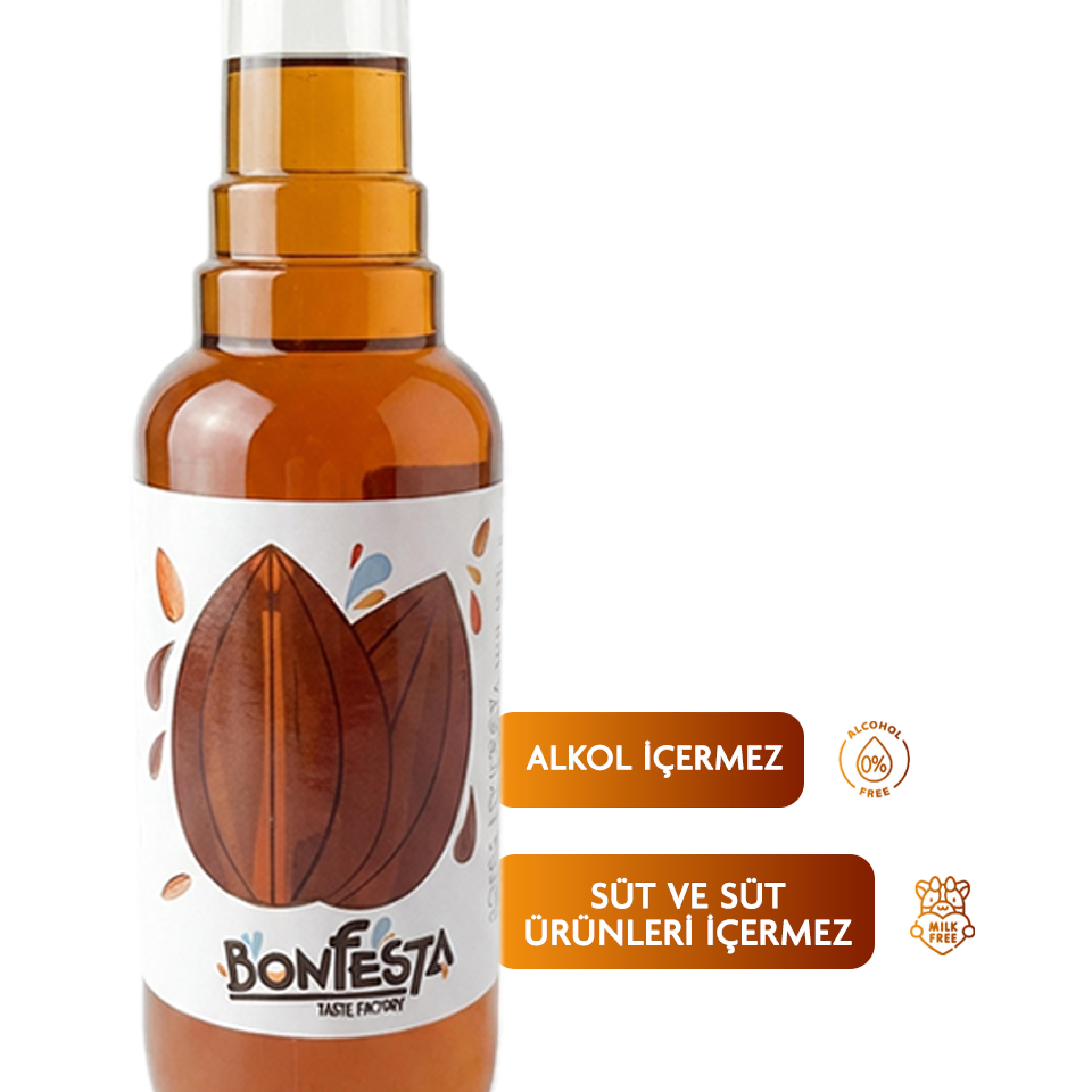 Bonfesta Badem Şurup 750ml – Kahve Şurubu  – Badem Aromalı Şurup