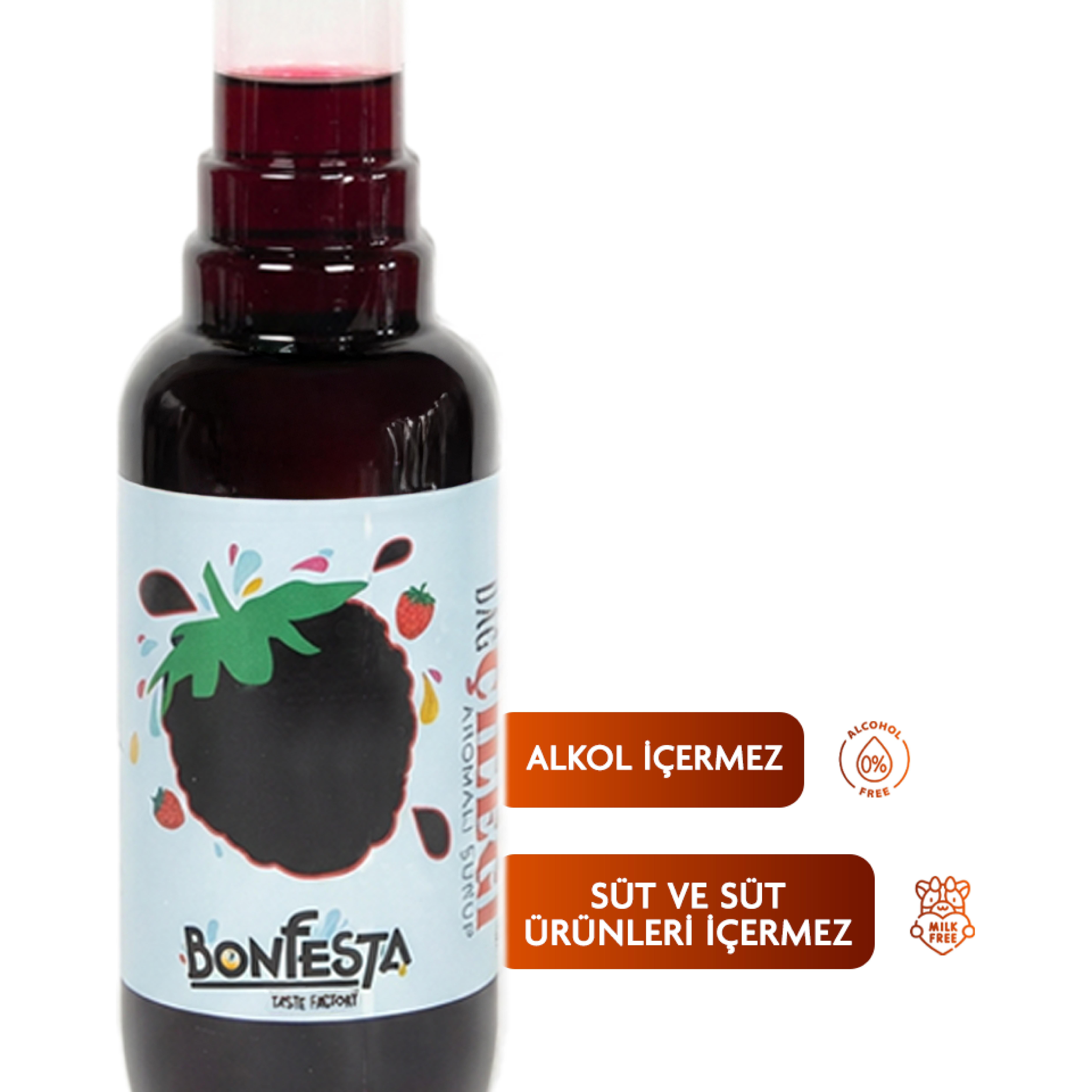 Bonfesta Çilek Şurup 750ml – Kahve Şurubu – Çilek Aromalı Şurup