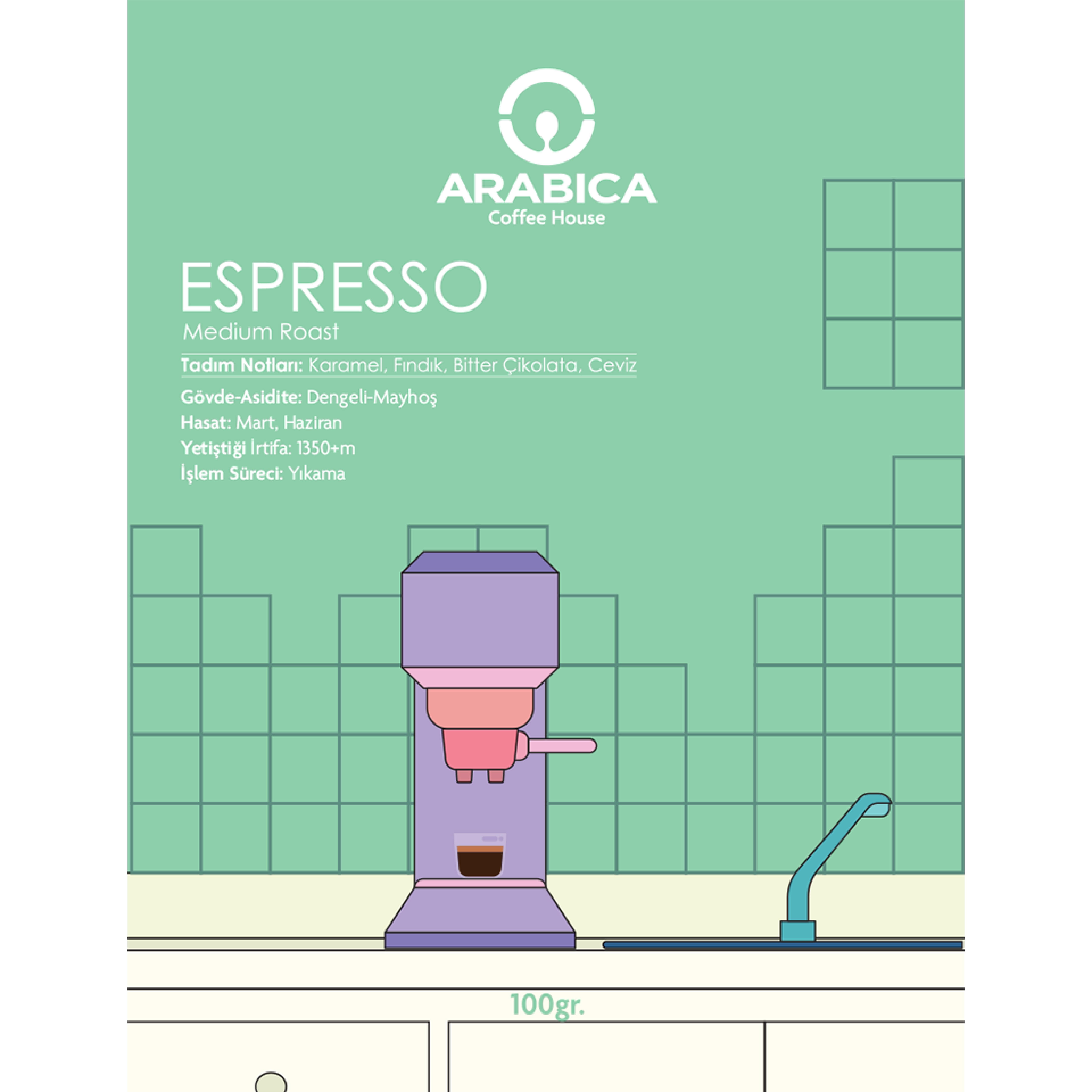 Espresso Kahve 250g  Çekirdek Kahve Taze Kavrulmuş