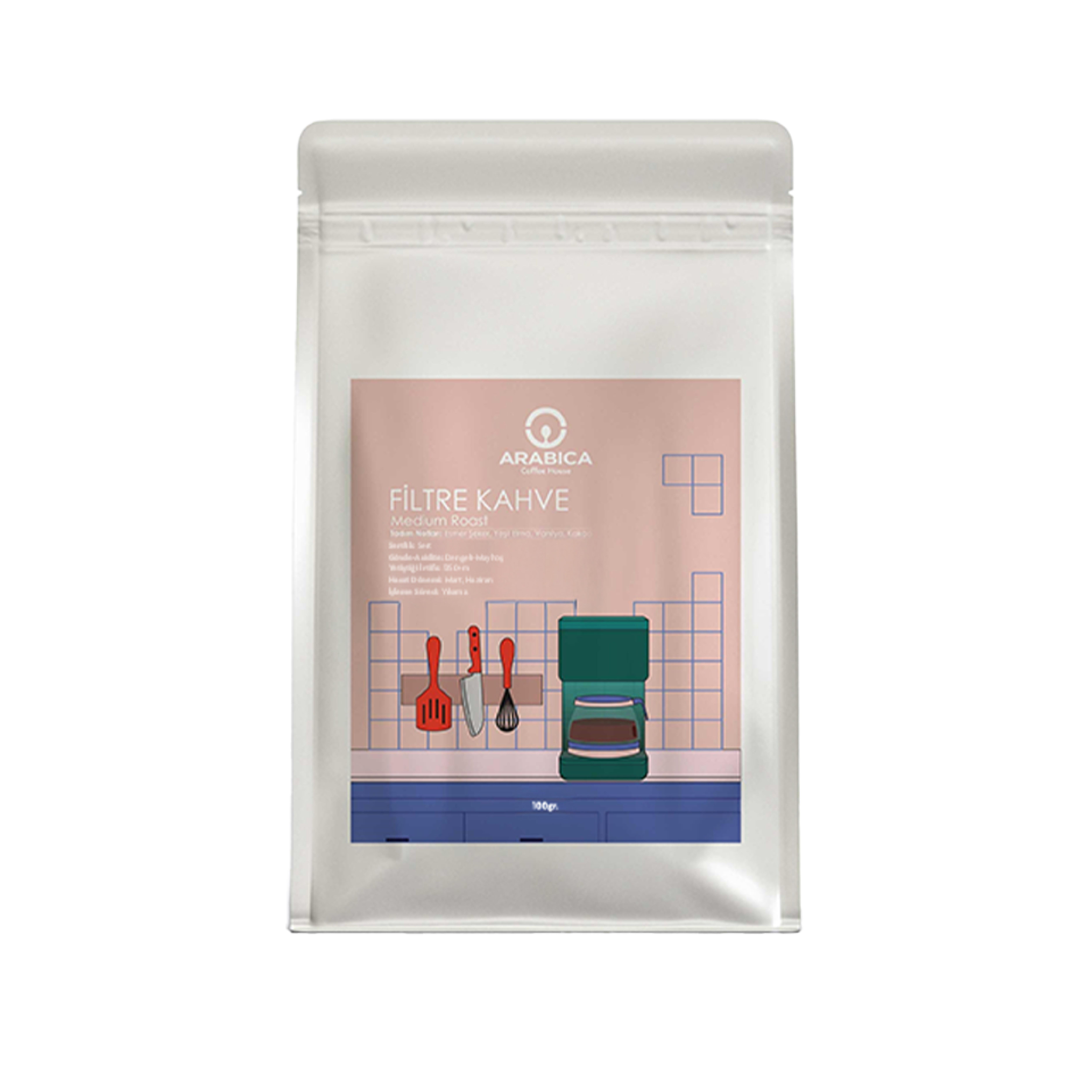 Filtre Kahve 100 gr Çekirdek Kahve  Taze Kavrulmuş