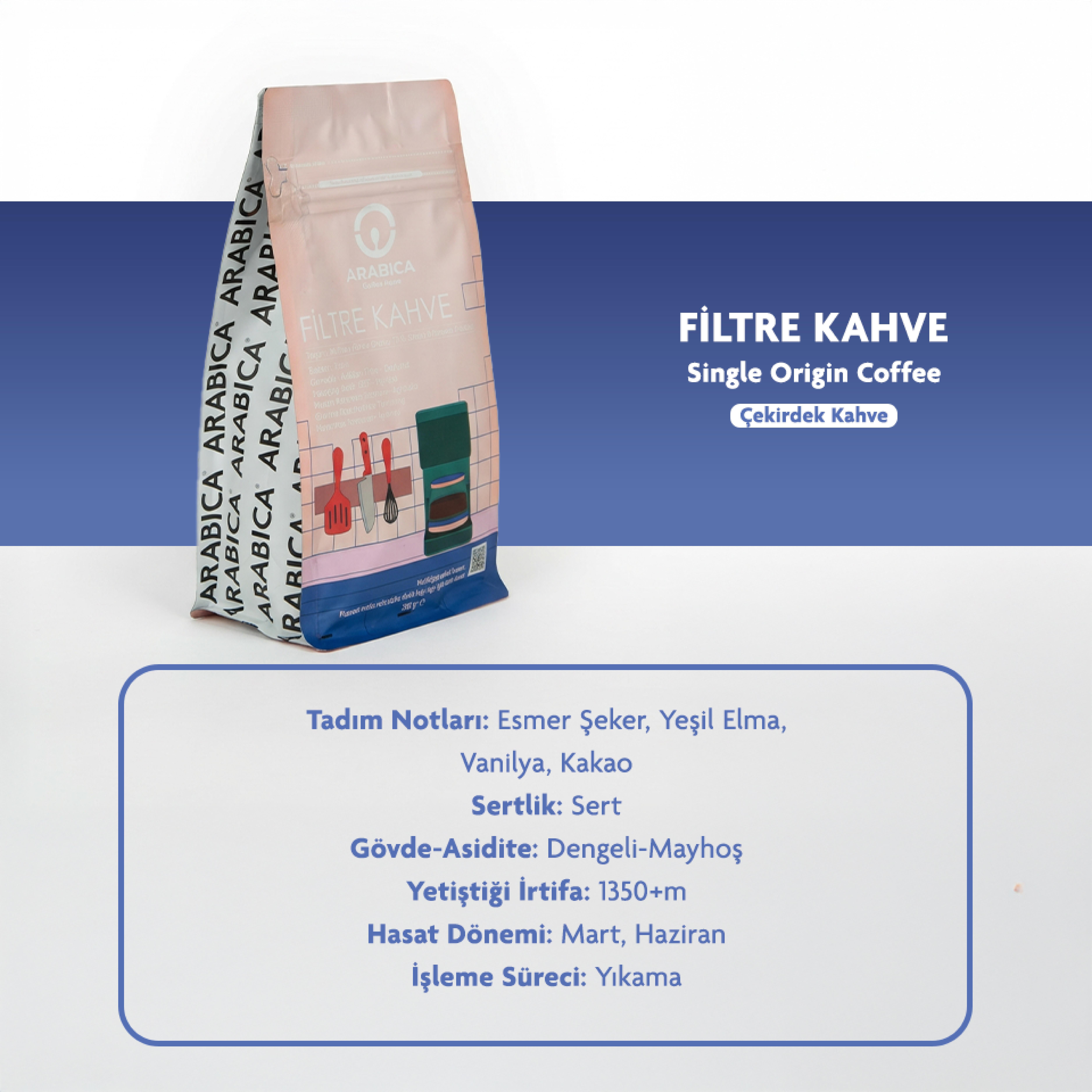 Filtre Kahve 250 gr Çekirdek Kahve Taze Kavrulmuş