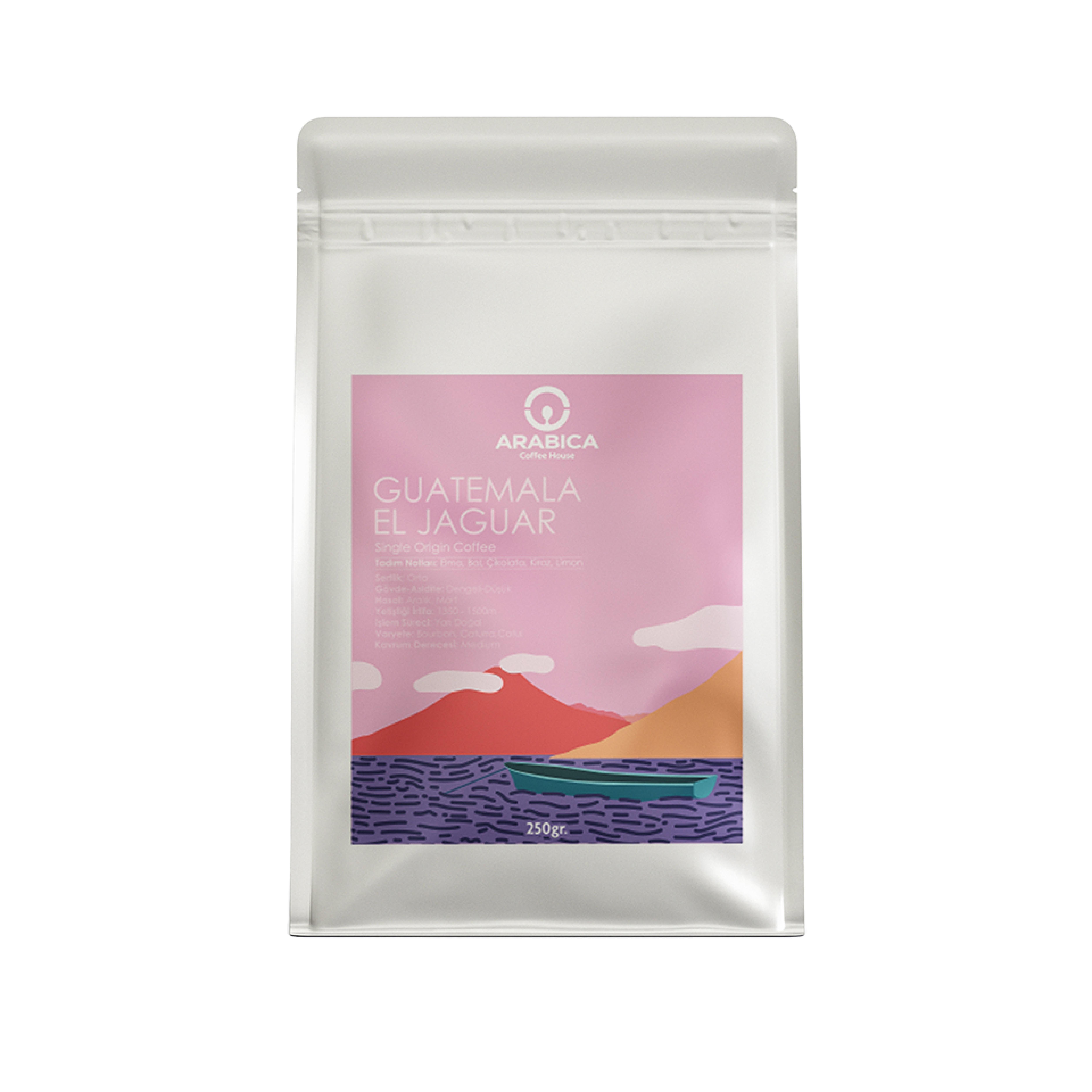 Guatemala El Jaguar 250g Çekirdek Kahve Taze Kavrulmuş