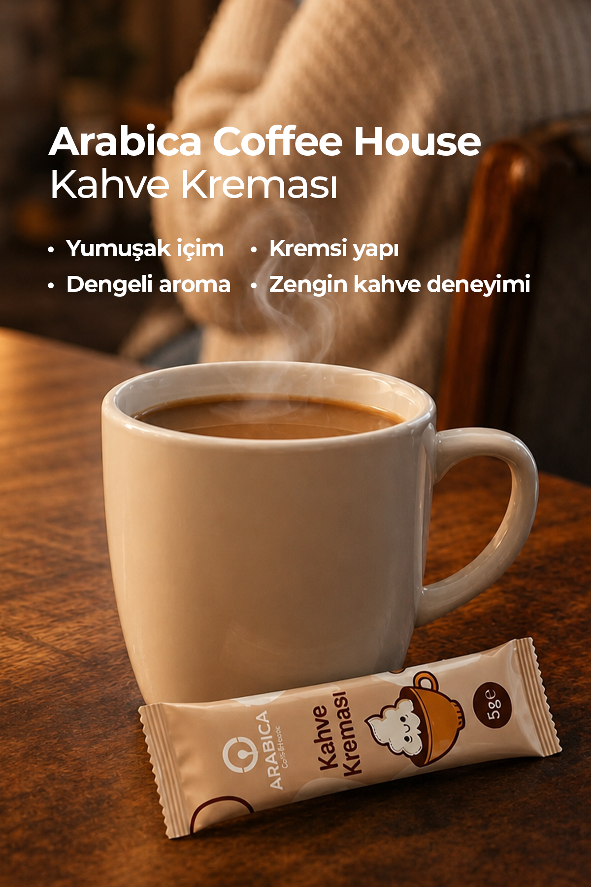 Kahve Kreması Stick 5 gr x 100 Adet | Kahvenize Yumuşak ve Dengeli Bir Dokunuş
