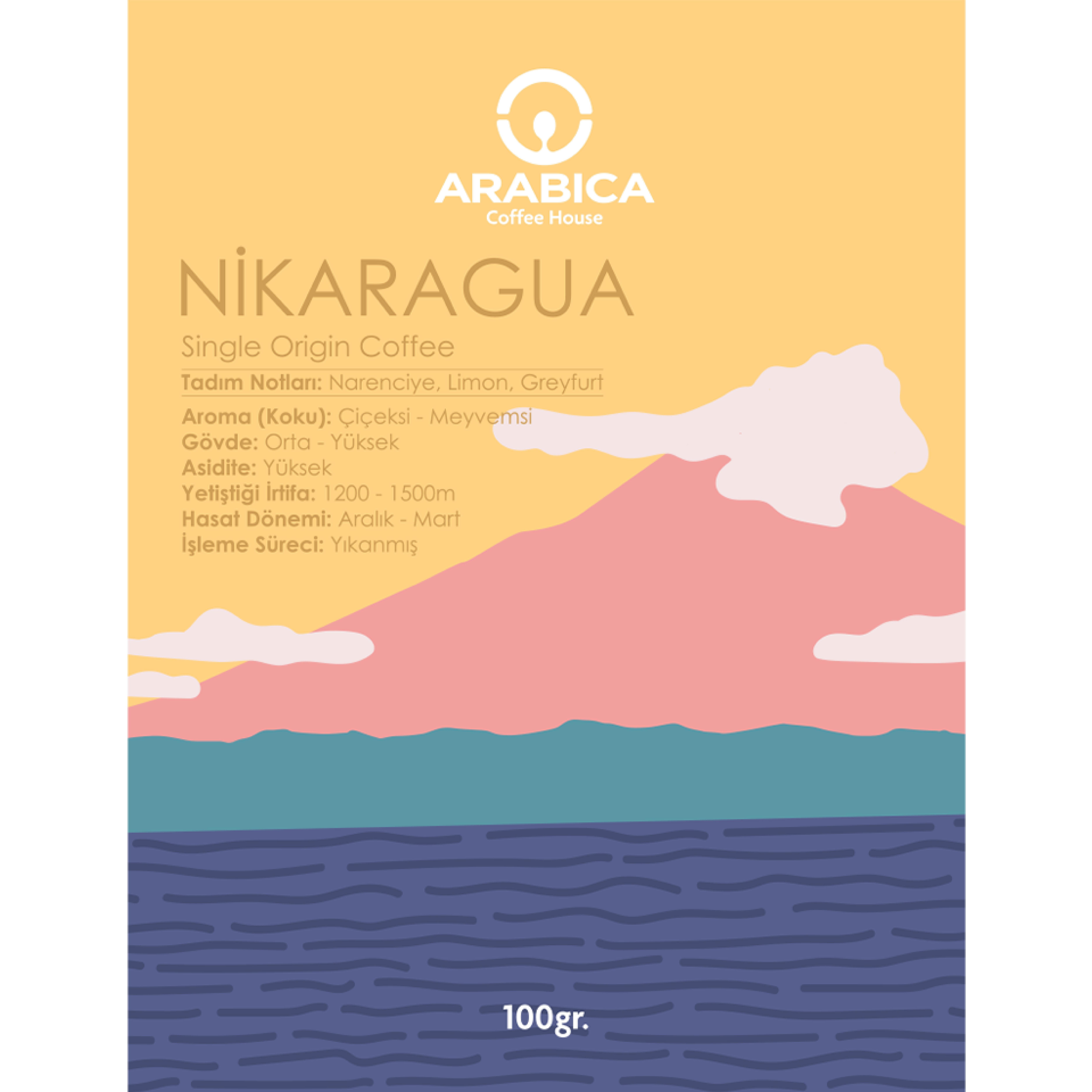 Nikaragua San Jose Estate 100g Çekirdek Kahve Taze Kavrulmuş