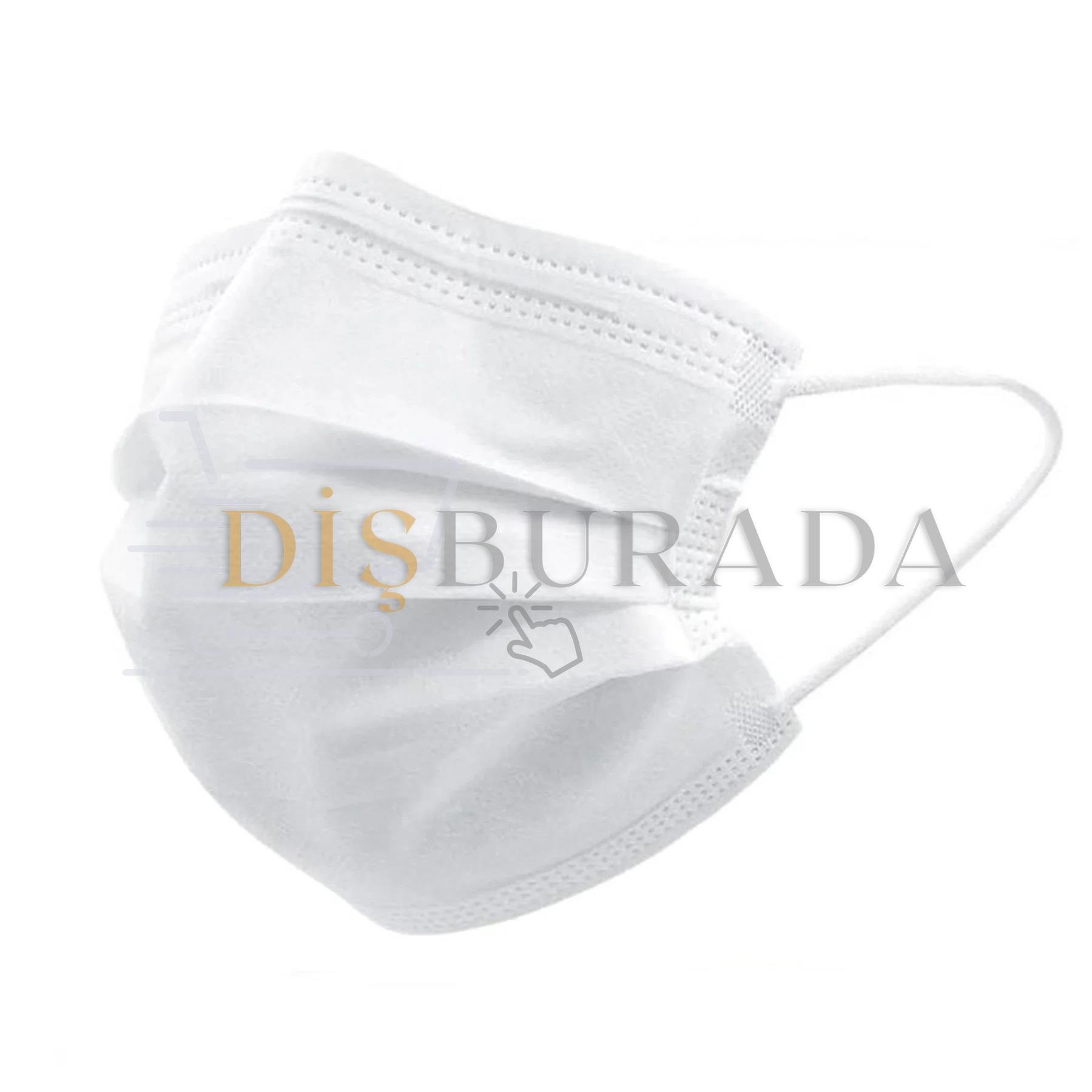 3 Katlı Meltblownlu Maske Beyaz