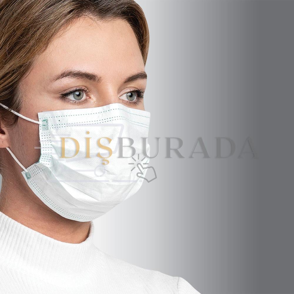 3 Katlı Meltblownlu Maske Beyaz