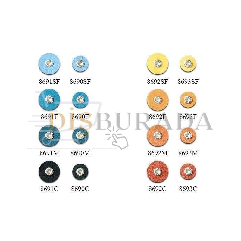 3M Sof-Lex Ekstra İnce Bitim Ve Cila Disk Yedeği Çap 12,7 Mm Ref:8692C