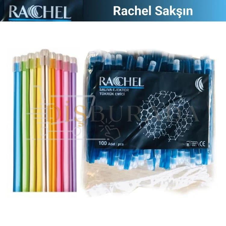 Rachel - Sakşın Tükürük Emici 100Lü - Mavi
