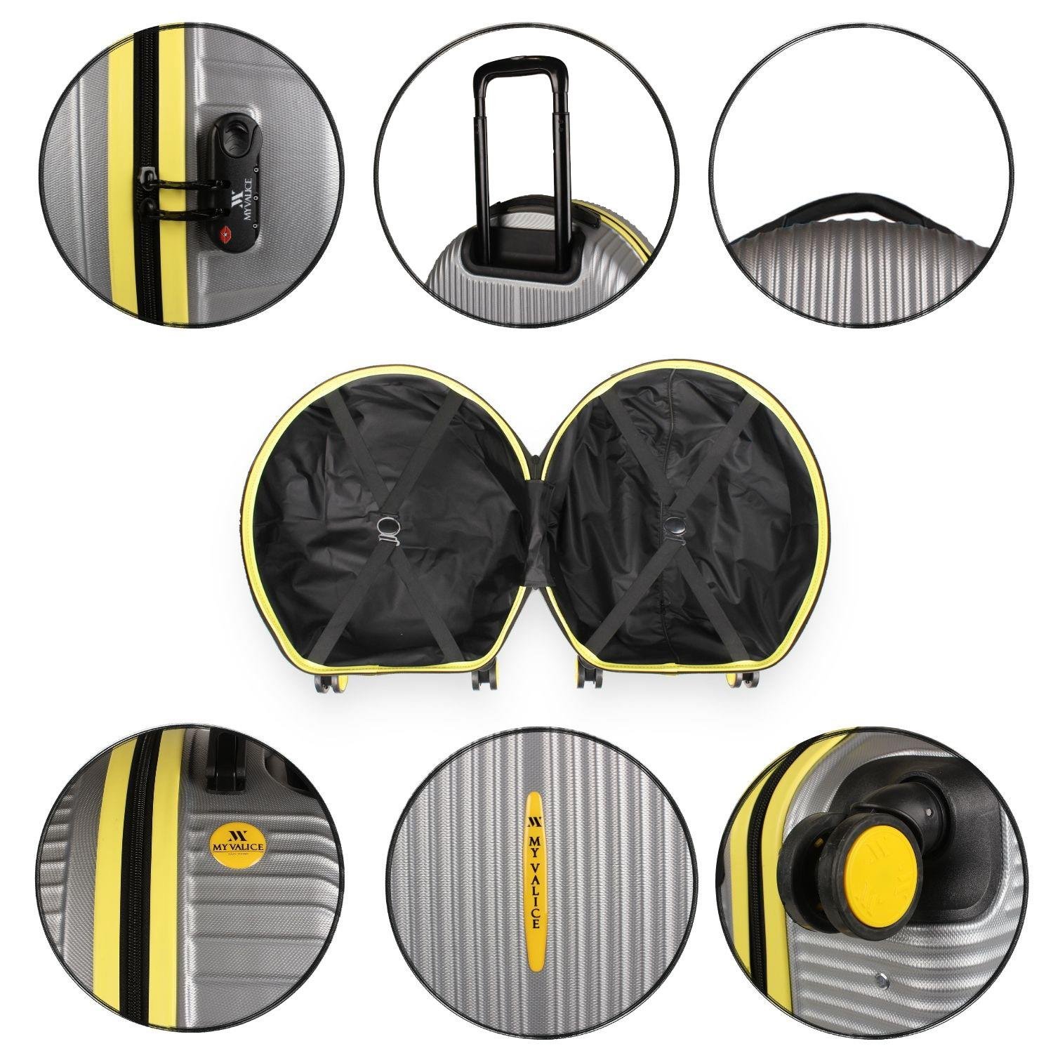 My Valice Bubble Abs Yuvarlak Valiz Gri