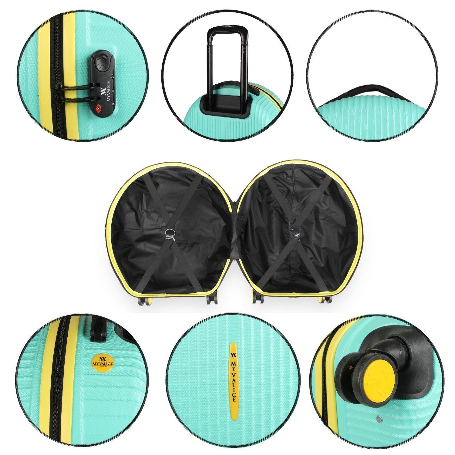 My Valice Bubble Abs Yuvarlak Valiz Mint Yeşili