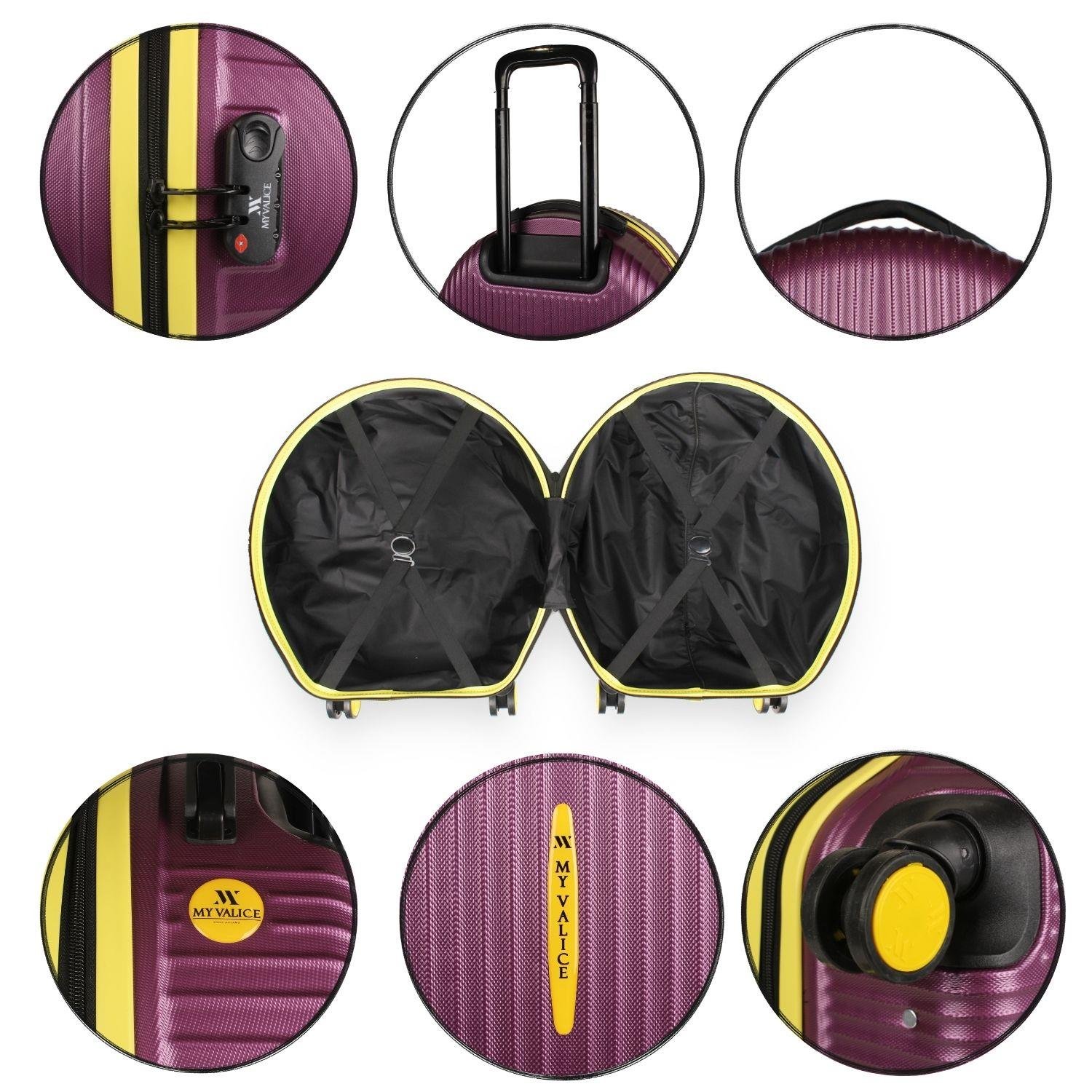 My Valice Bubble Abs Yuvarlak Valiz Mürdüm