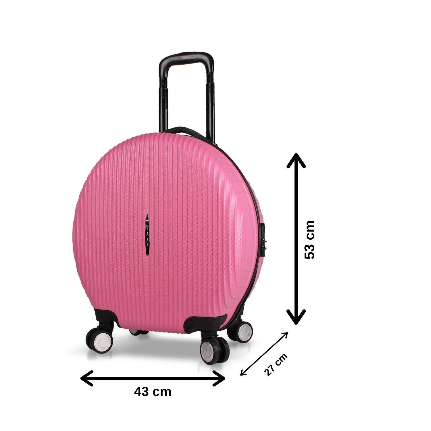 My Valice Bubble Abs Yuvarlak Valiz Pembe