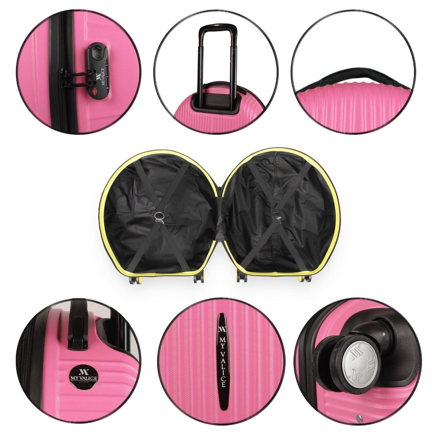 My Valice Bubble Abs Yuvarlak Valiz Pembe