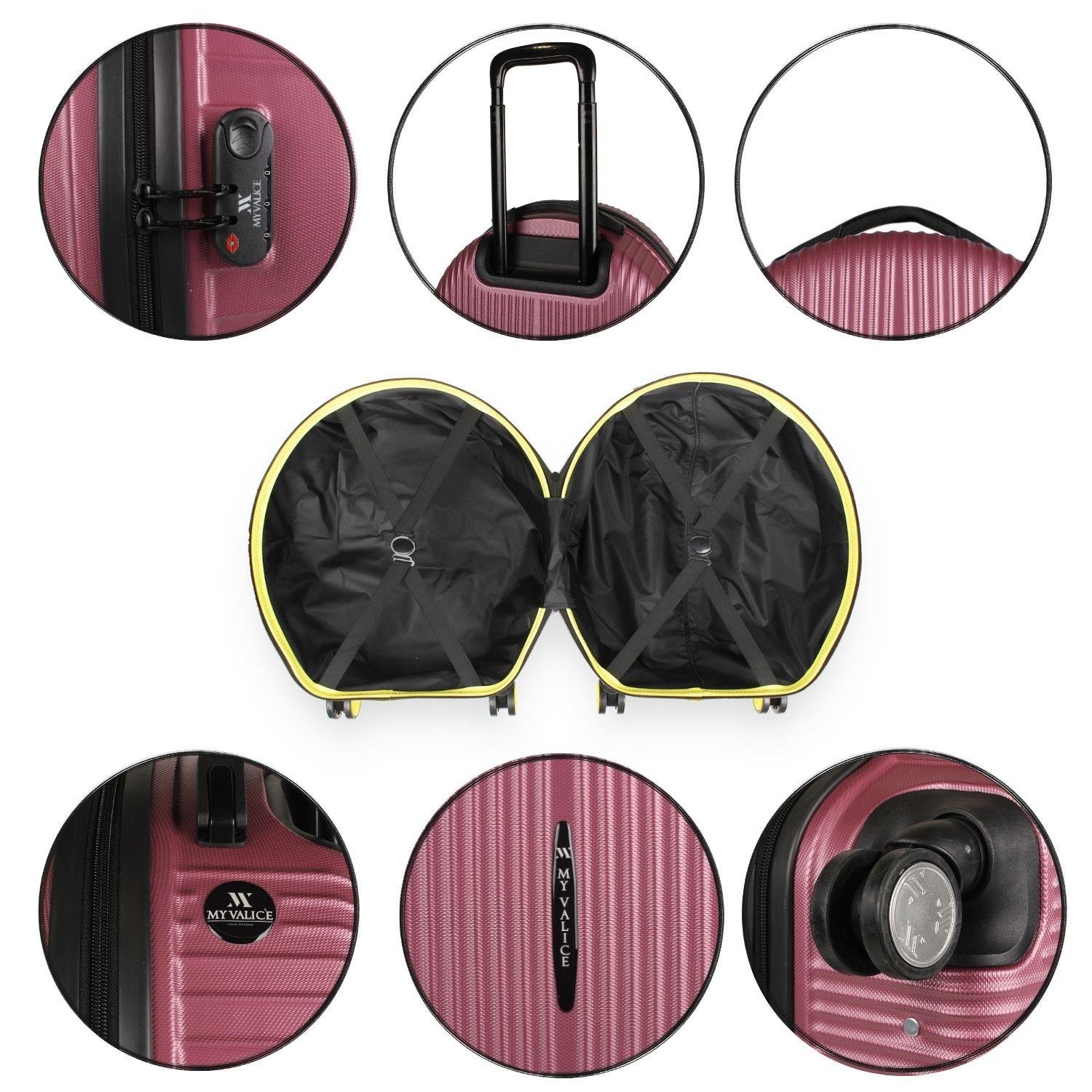 My Valice Bubble Abs Yuvarlak Valiz Rose Gold