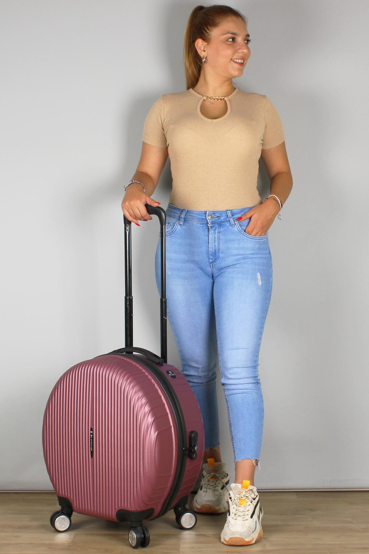 My Valice Bubble Abs Yuvarlak Valiz Rose Gold