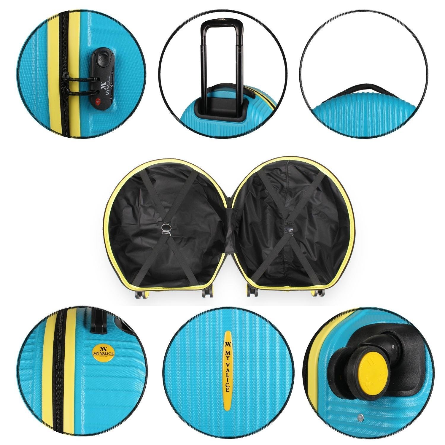 My Valice Bubble Abs Yuvarlak Valiz Turkuaz