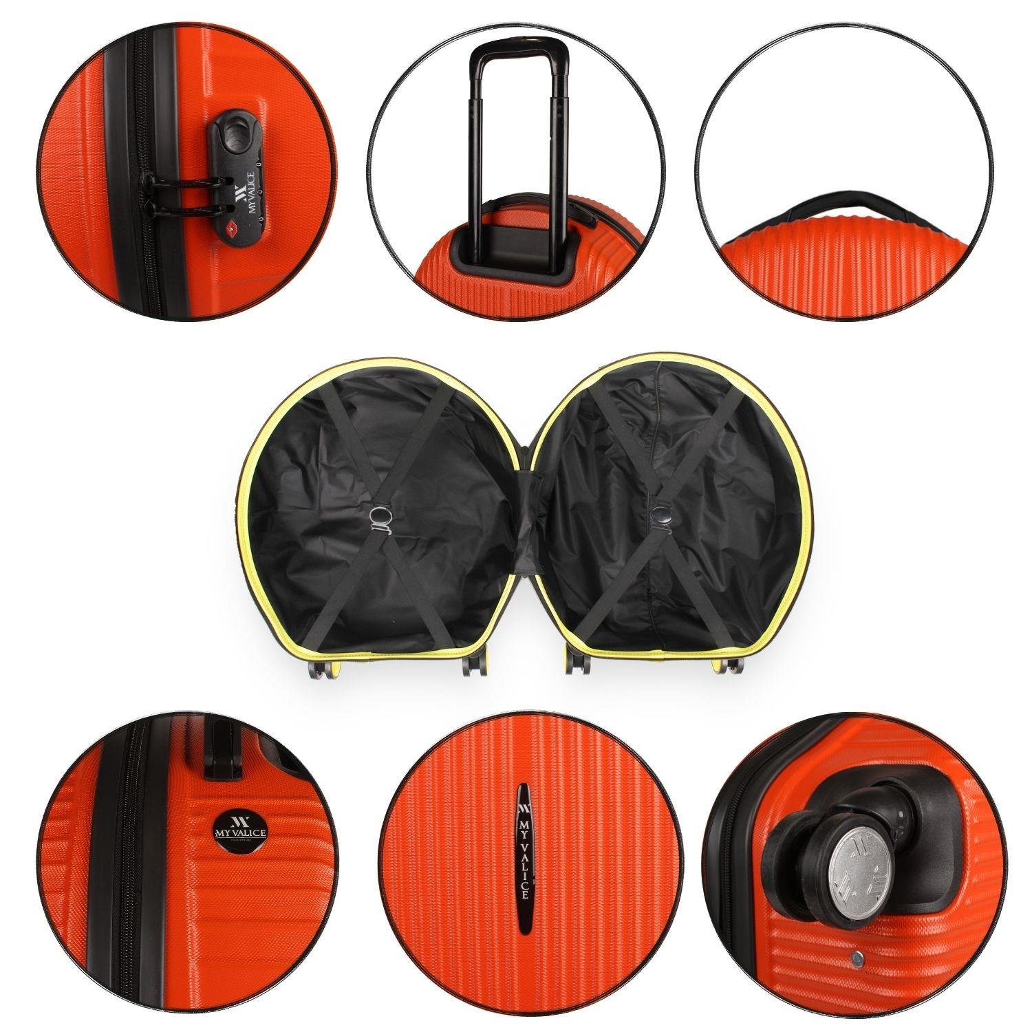 My Valice Bubble Abs Yuvarlak Valiz Turuncu