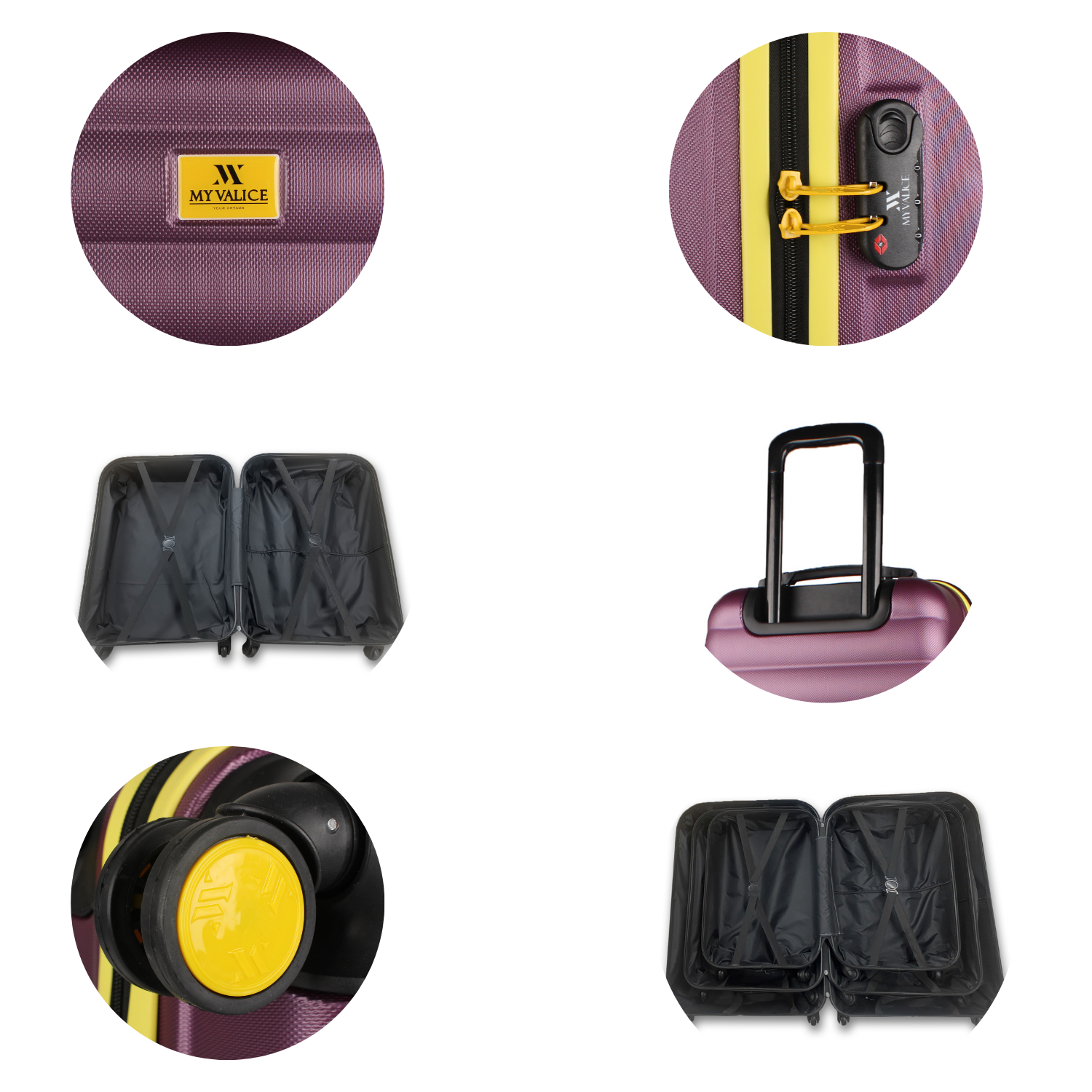 My Valice Colors Abs Large Size Luggage Damson