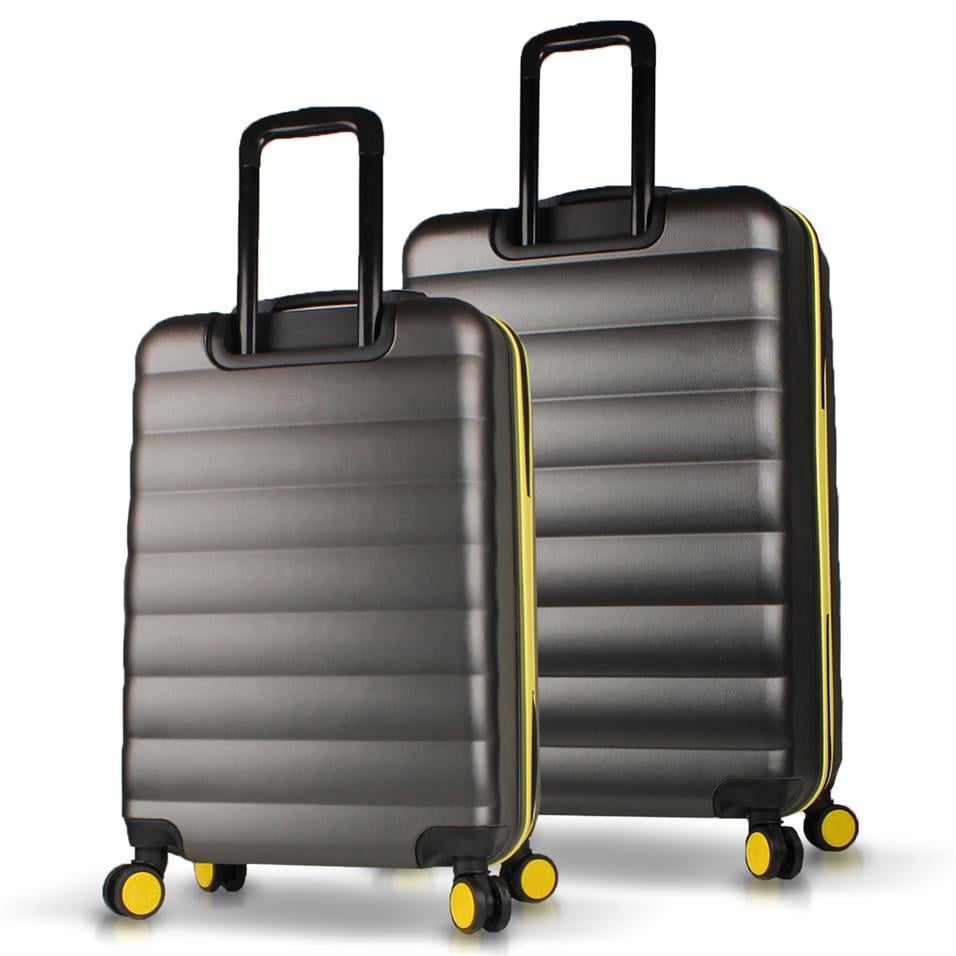 My Valice Colors Abs Orta ve Büyük Boy Boy Antrasit  2'li Valiz Seti