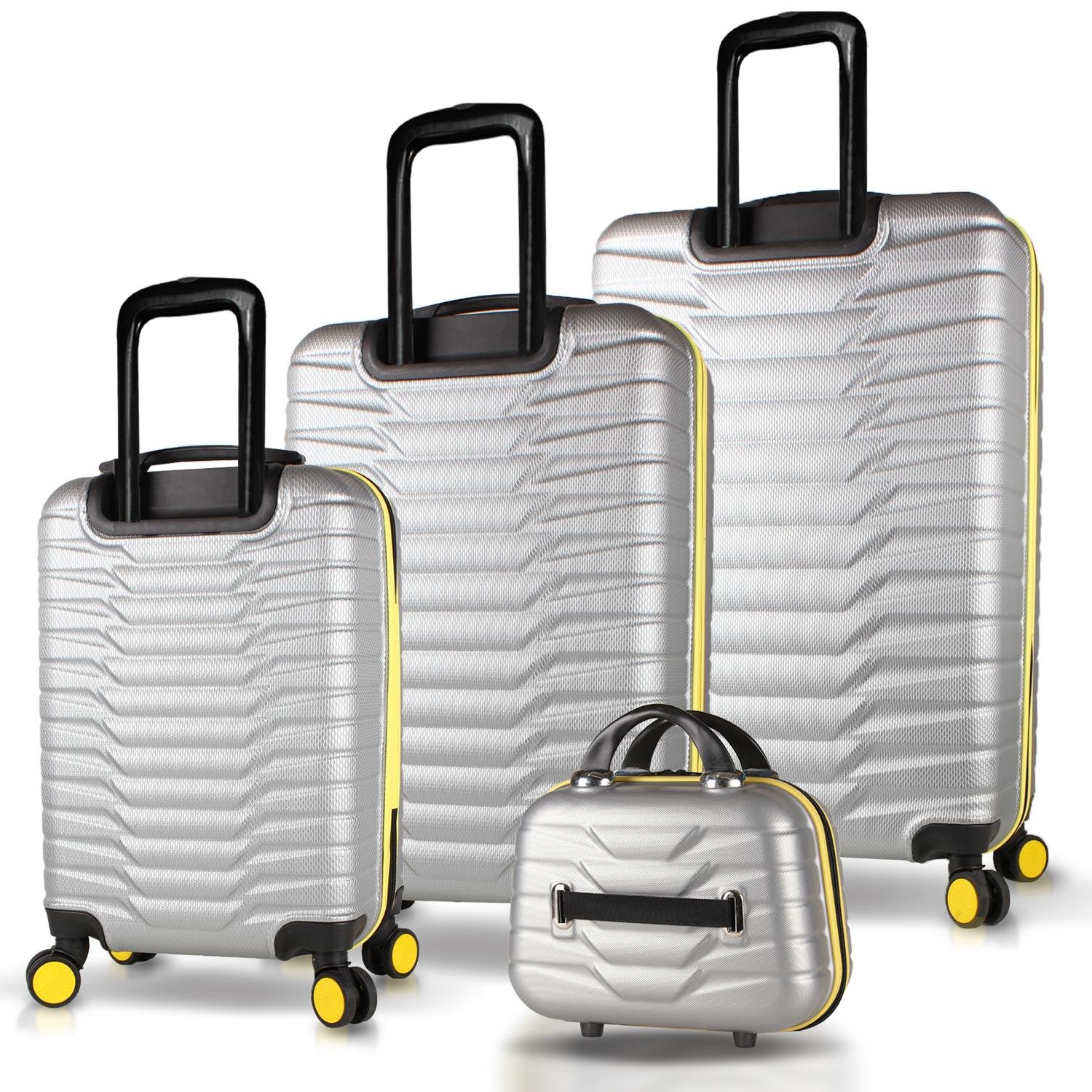 My Valice Croc Abs Kabin Orta Büyük ve Makyaj Boy Gri 4'lü Travel Valiz Seti