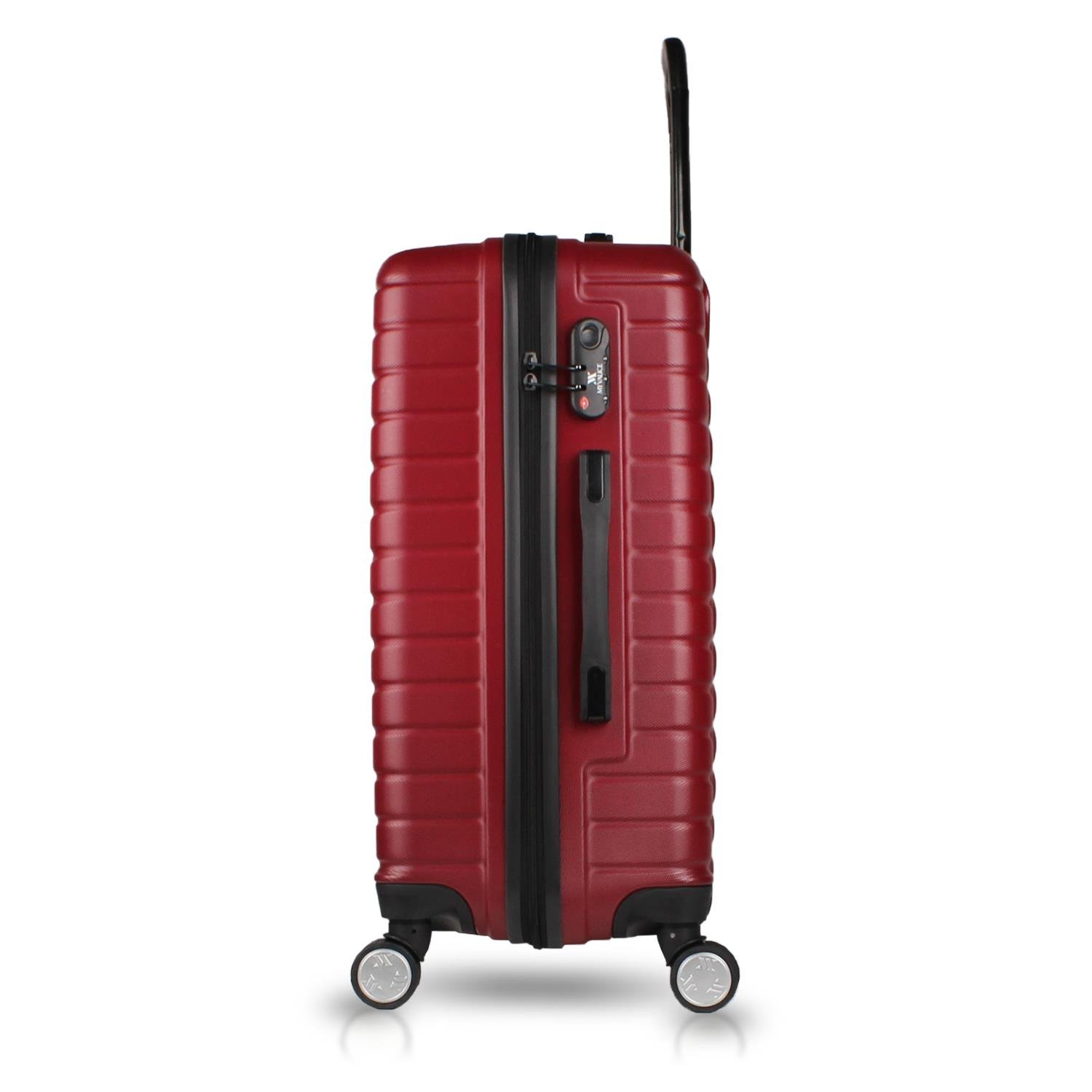 My Valice Croc Abs Kabin Orta Büyük ve Makyaj Boy Bordo 4'lü Travel Valiz Seti