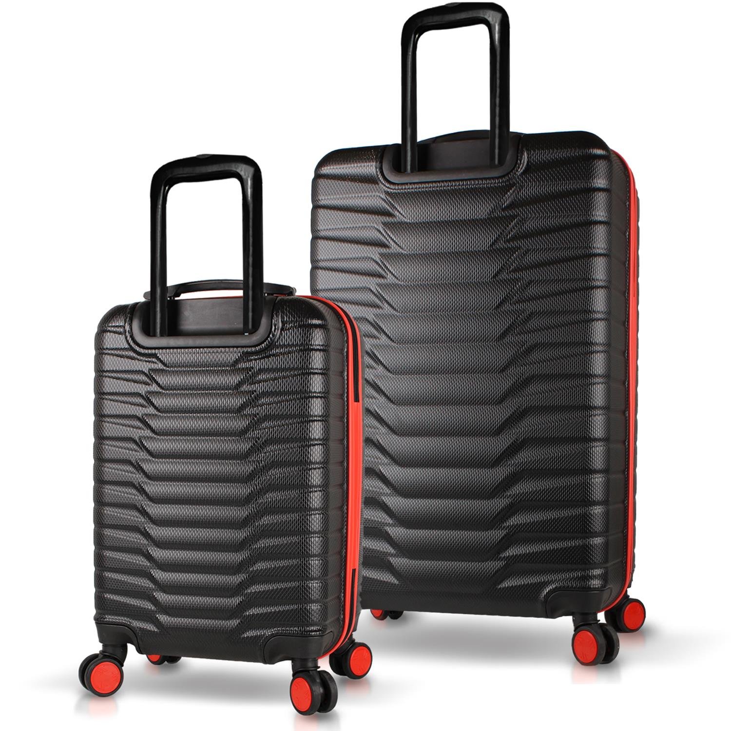 My Valice Croc Abs Cabin and Large Size Set of 2 Luggage Set Black
