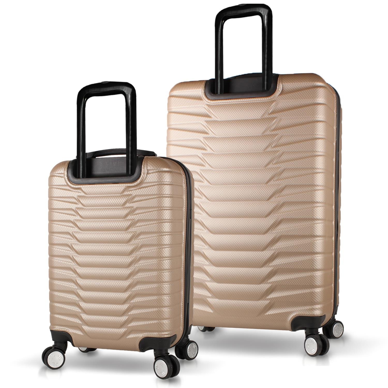 My Valice Croc Abs Cabin and Large Size Set of 2 Luggage Set Gold