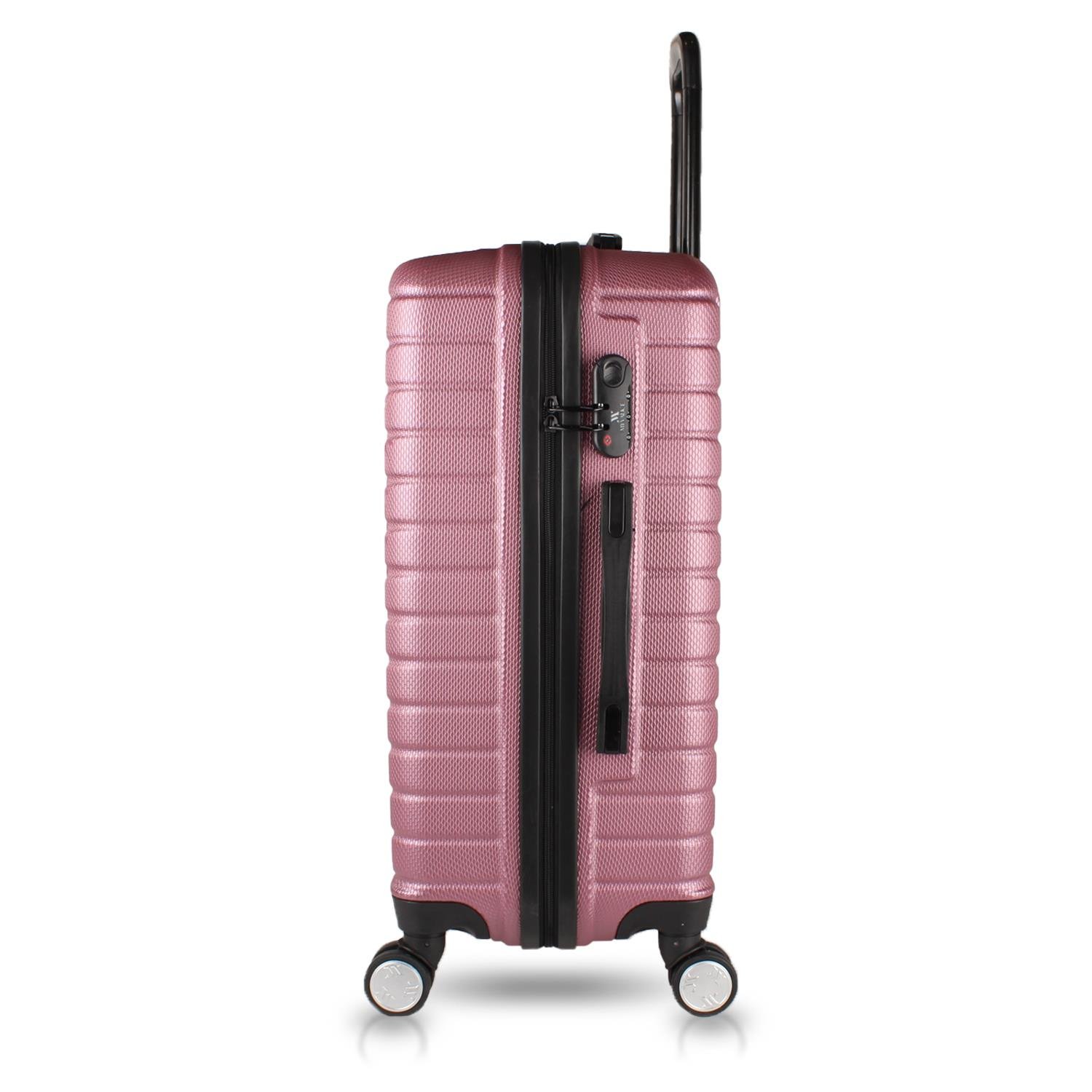 My Valice Croc Abs Cabin and Large Size Set of 2 Luggage Set Rose Gold