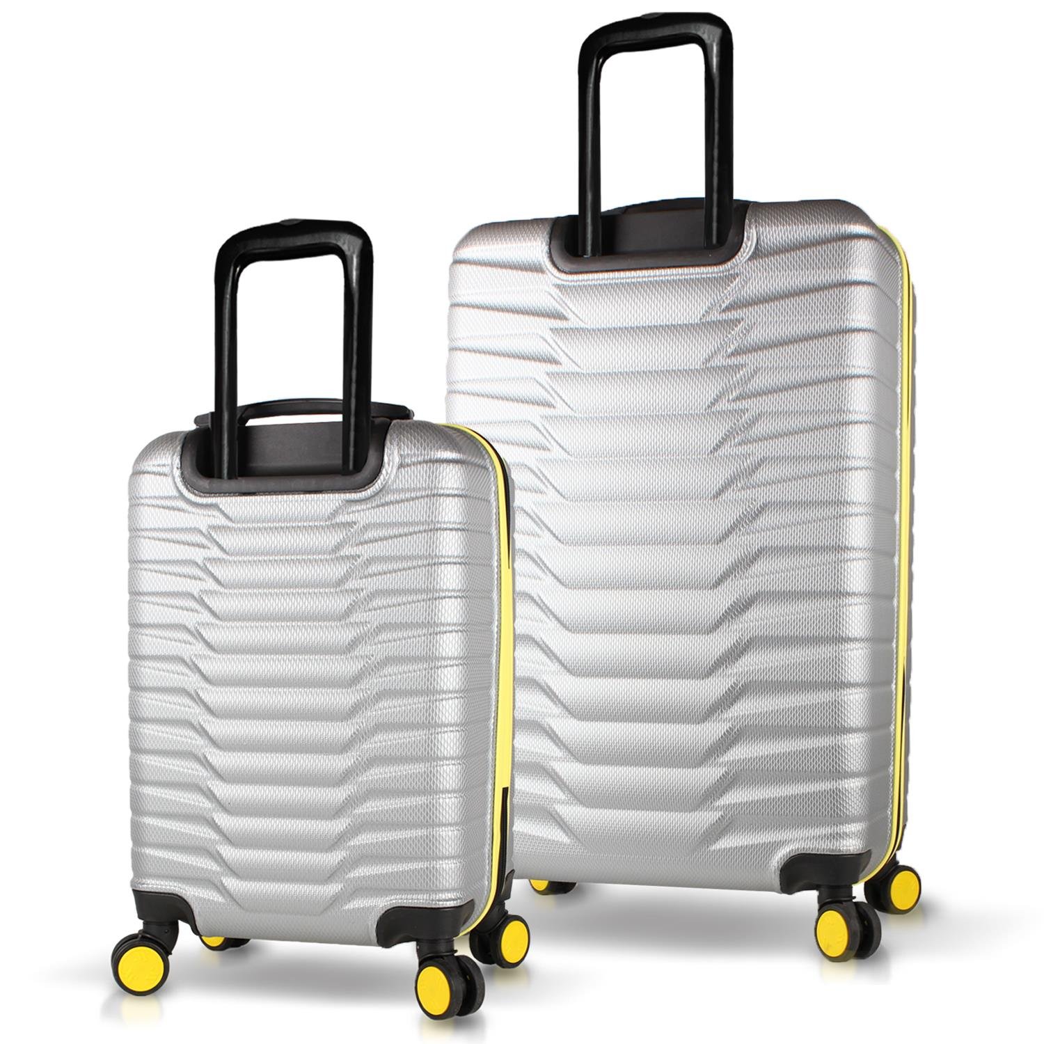 My Valice Croc Abs Cabin and Large Size Set of 2 Luggage Set Grey