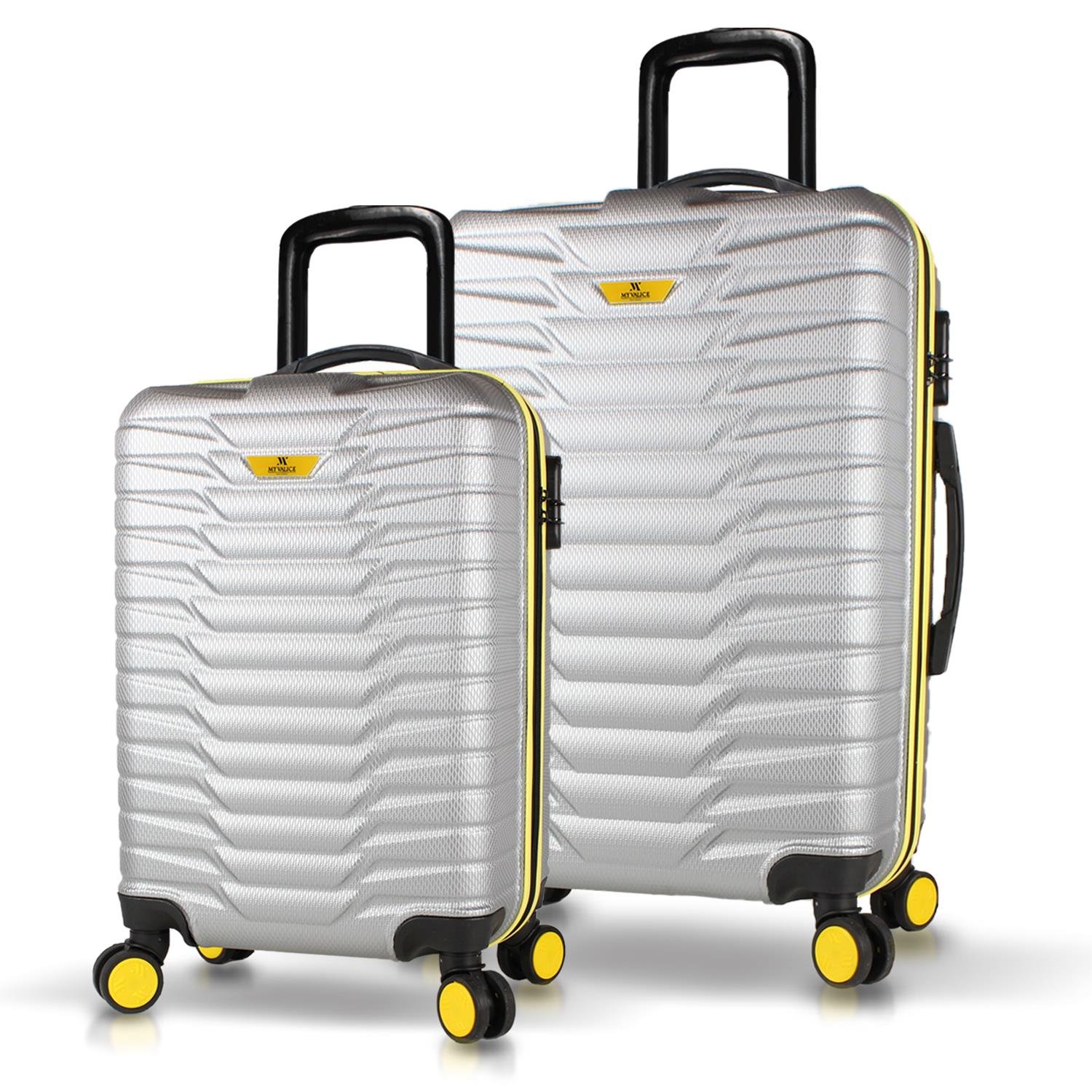 My Valice Croc Abs Cabin and Medium Size Set of 2 Luggage Set Grey