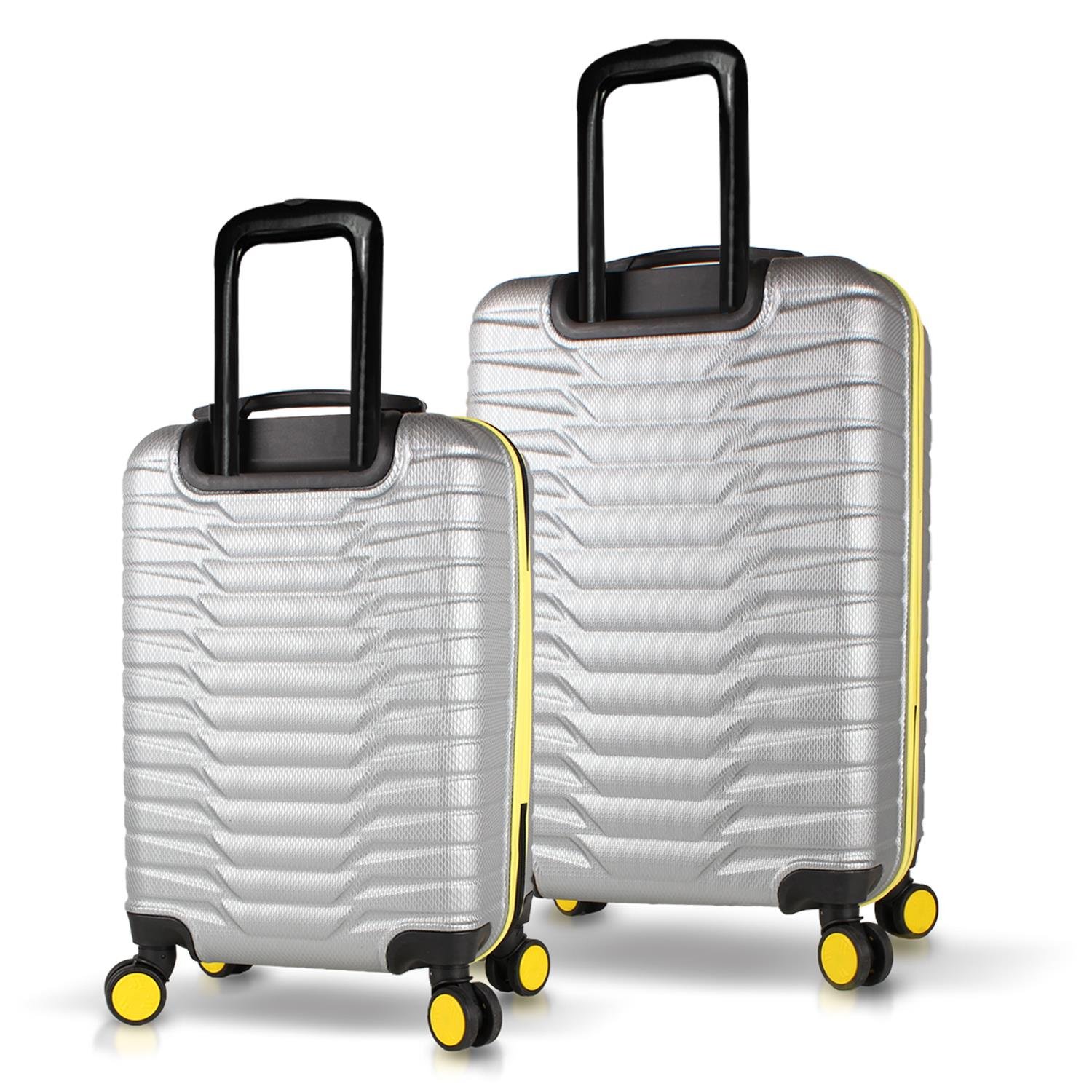 My Valice Croc Abs Cabin and Medium Size Set of 2 Luggage Set Grey