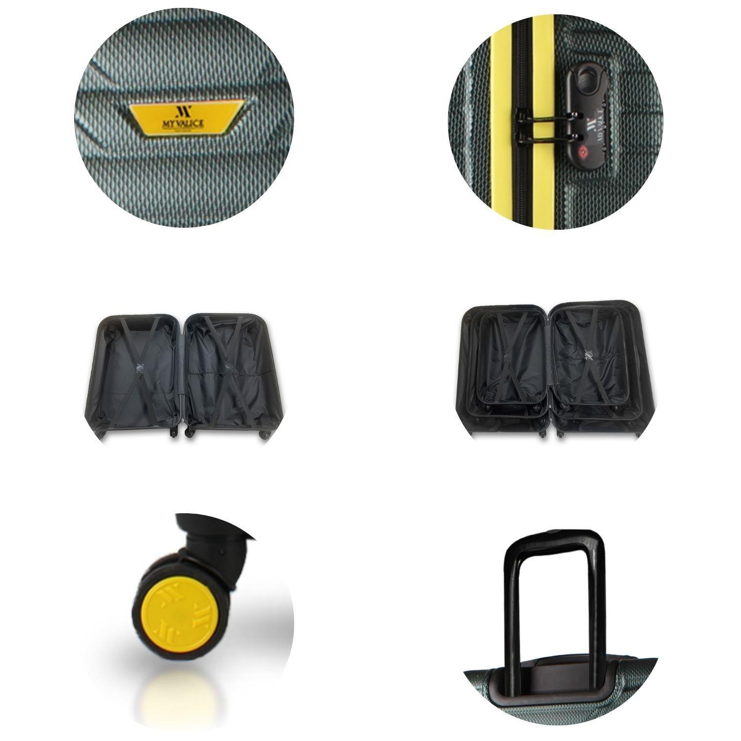 My Valice Croc Abs Cabin and Medium Size Set of 2 Luggage Set Khaki