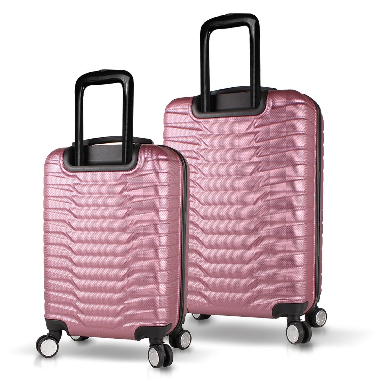 My Valice Croc Abs Cabin and Medium Size Set of 2 Luggage Set Rose Gold