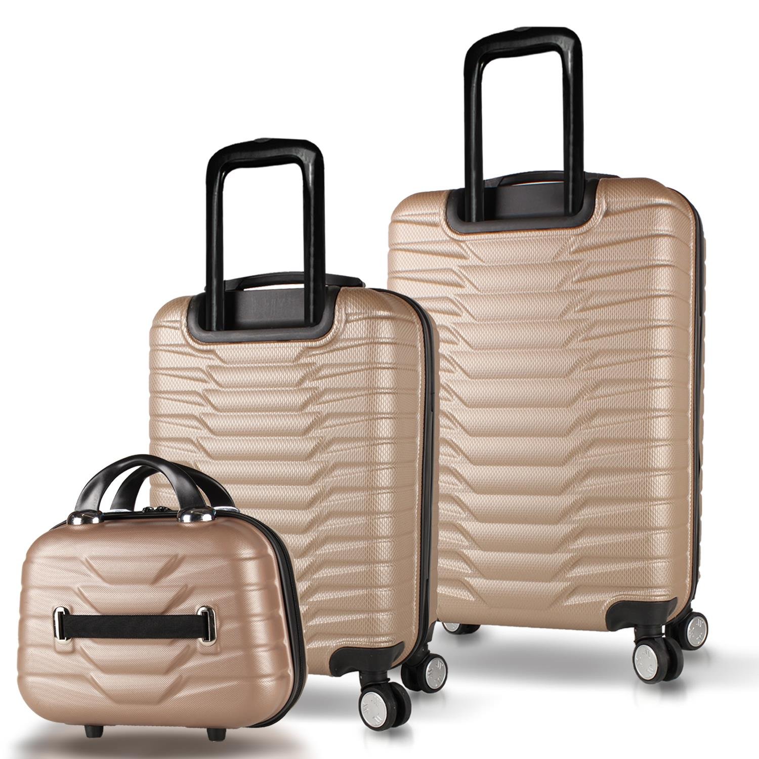 My Valice Croc Abs Makyaj Kabin ve Orta Boy Gold 3'lü Valiz Seti