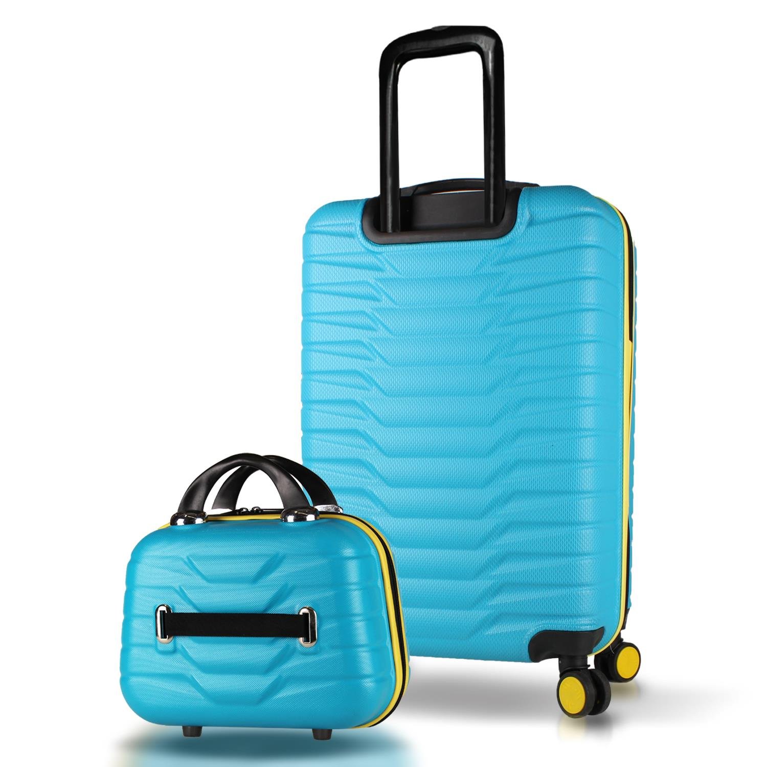 My Valice Croc Abs Makyaj ve Orta Boy Turkuaz  2'li Valiz Seti